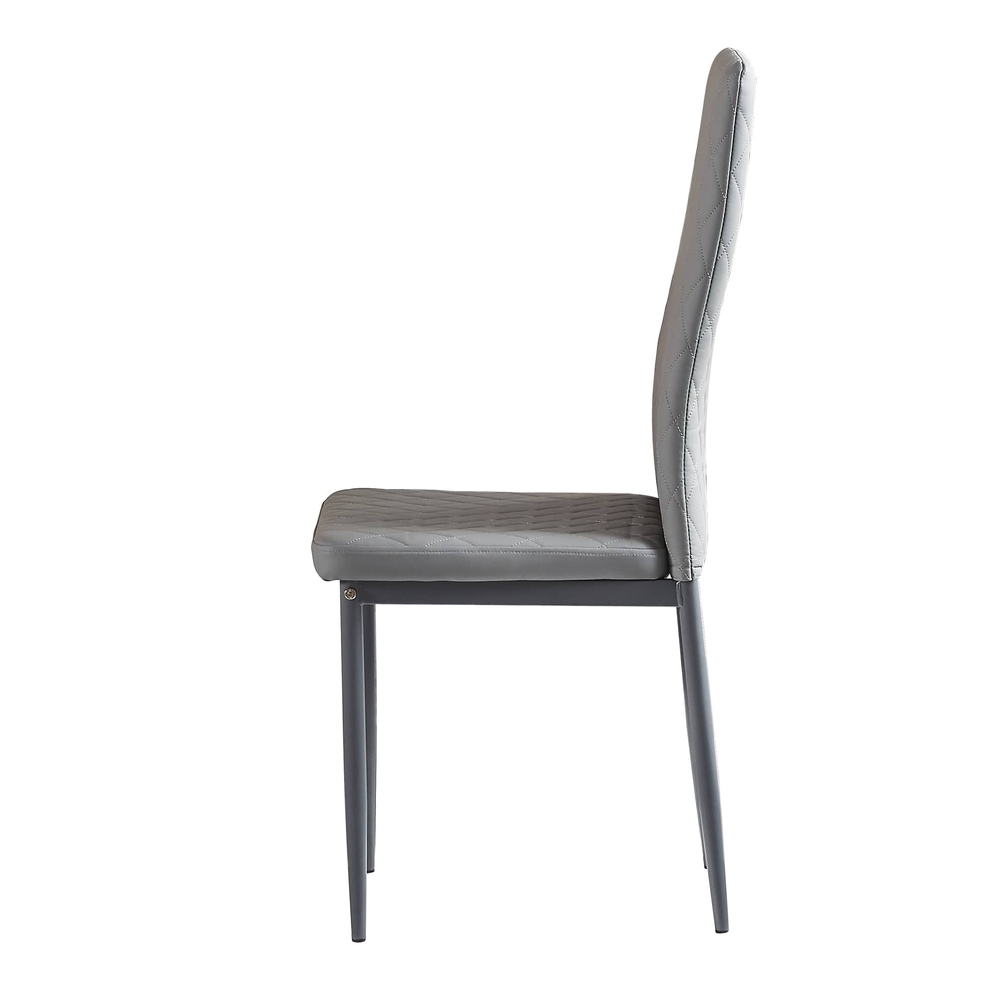 4 PCs Modern Minimalist PU Leather Dining Chairs - Image 4
