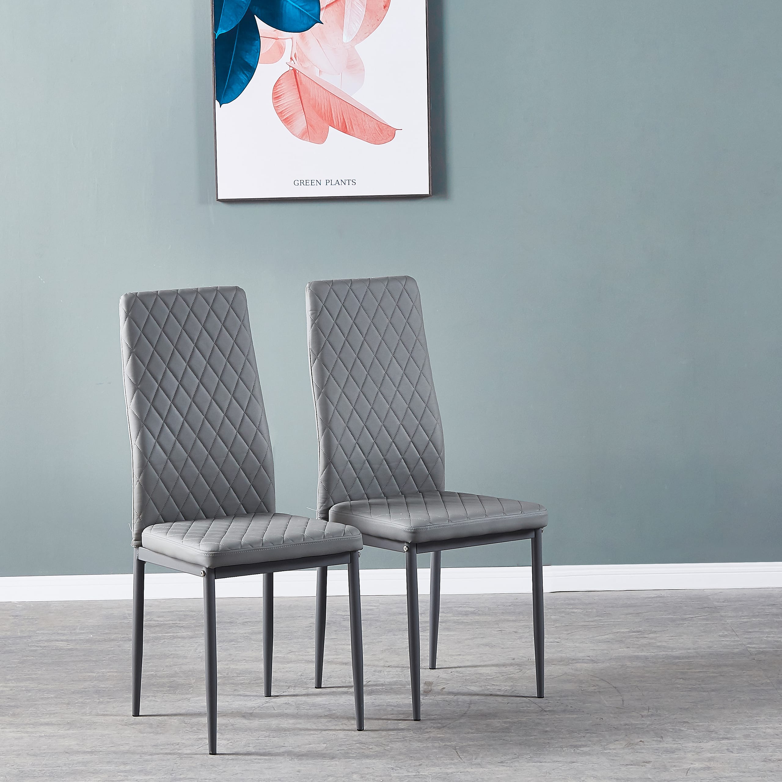 4 PCs Modern Minimalist PU Leather Dining Chairs - Image 5