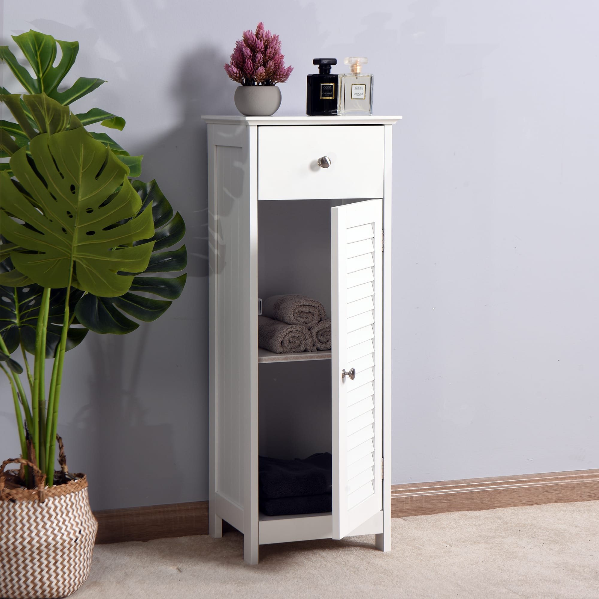 Bathroom Floor Cabinet White