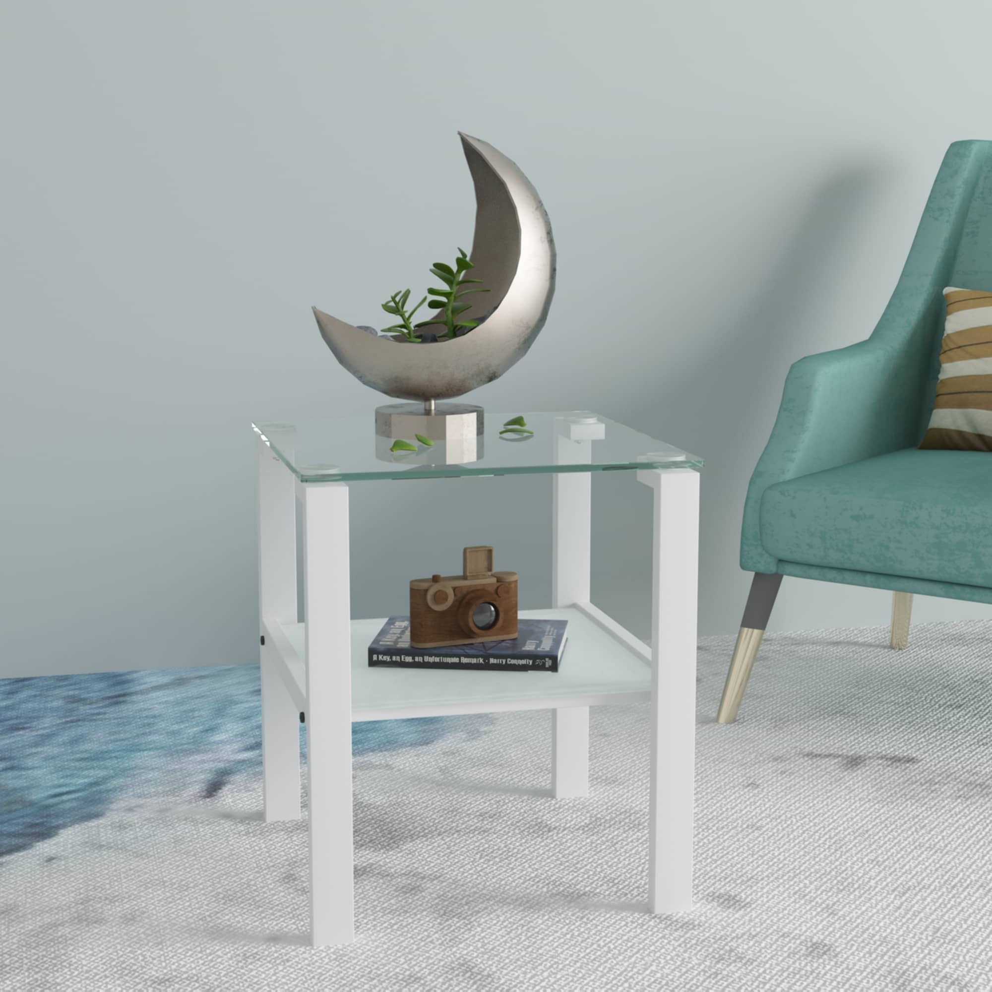 Small Round Glass Tea Table - Image 3