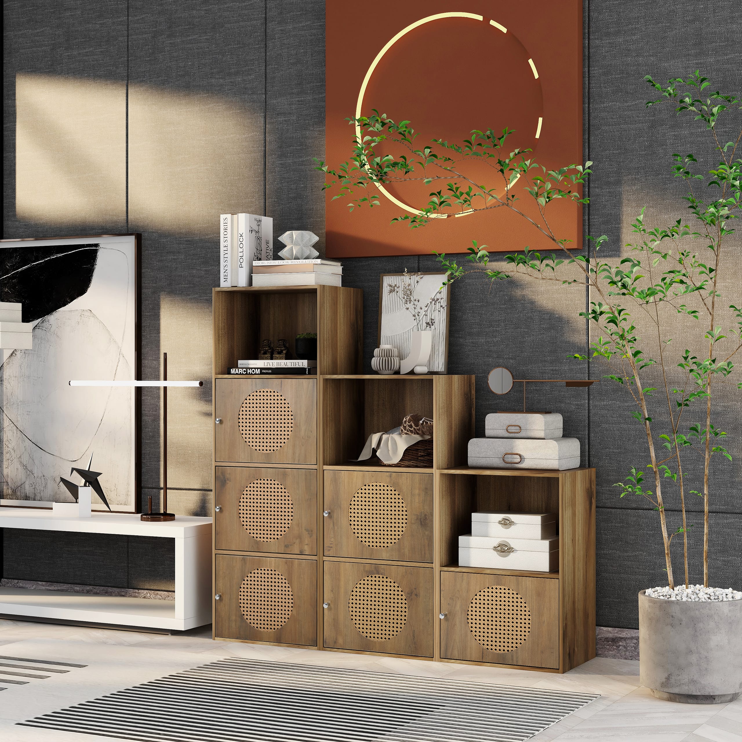 Rustic Brown Floor Cabinet - Image 2