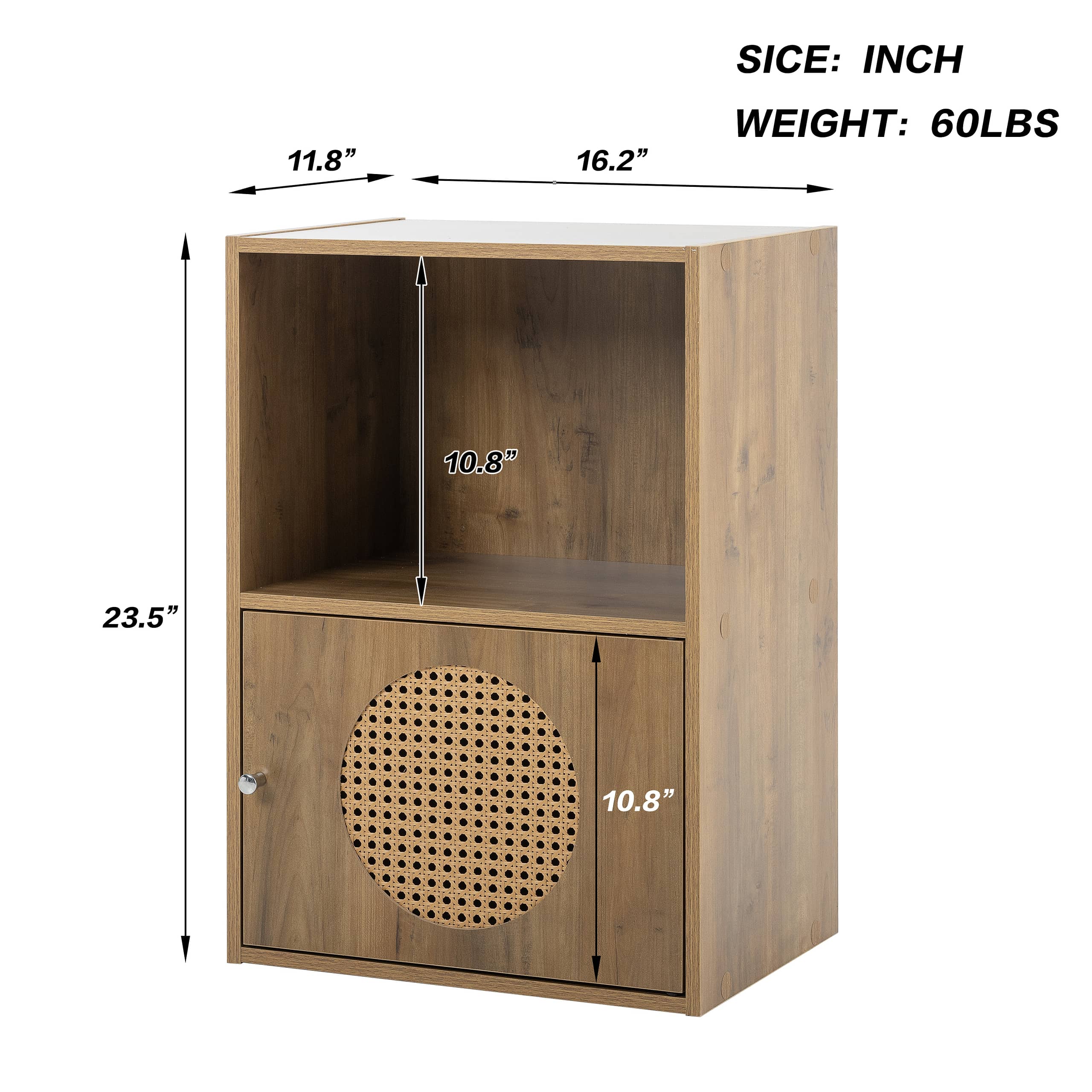 Rustic Brown Floor Cabinet - Image 3