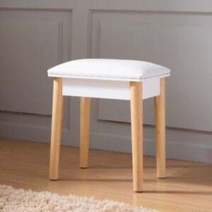 Modern White Vanity Table Stool