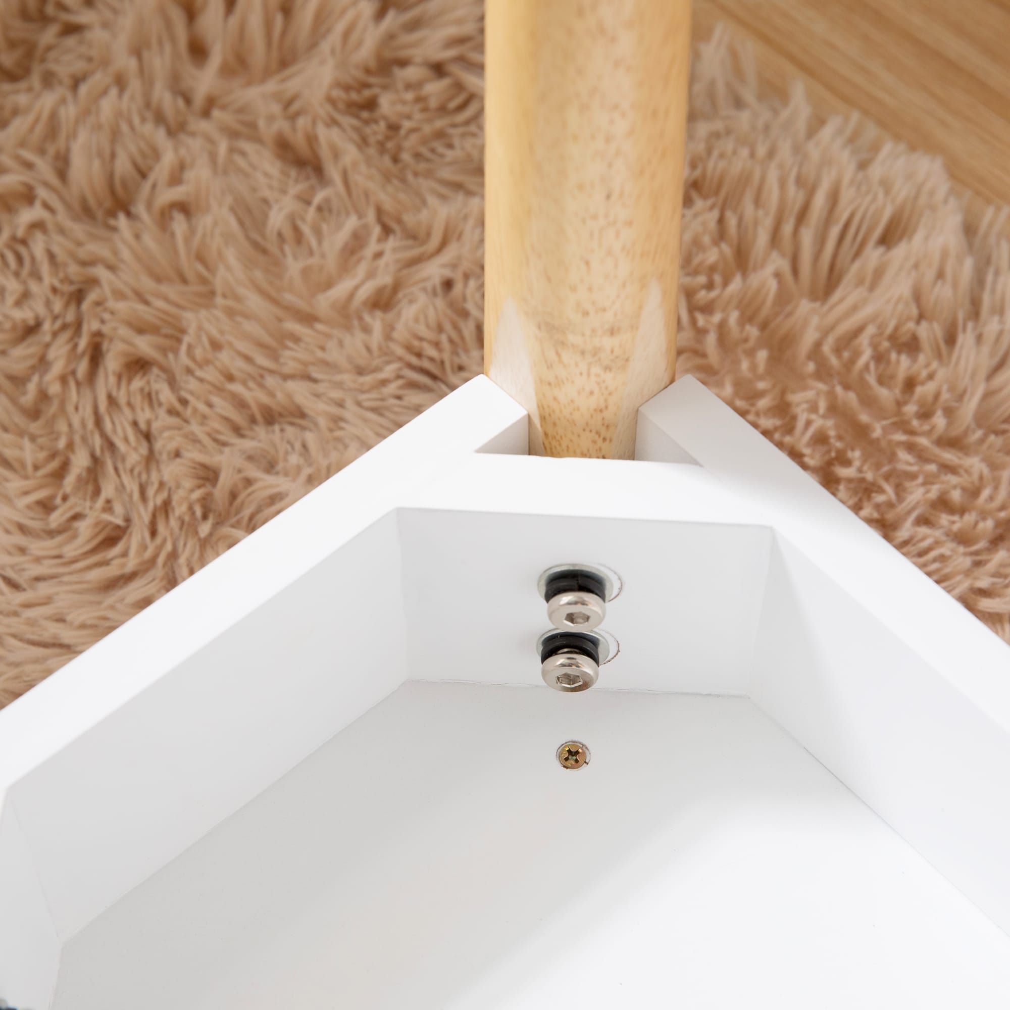 Modern White Vanity Table Stool - Image 4