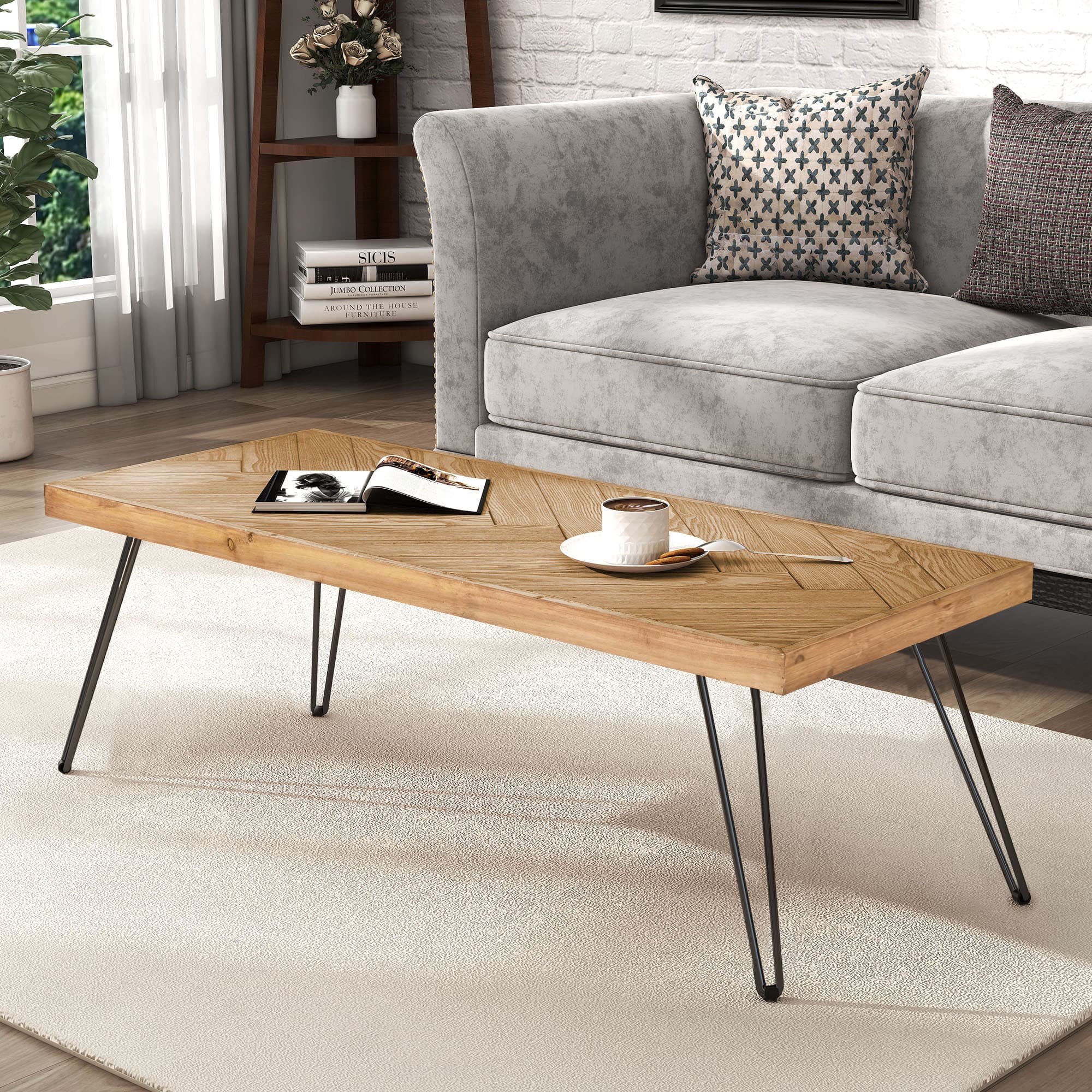 Chevron Pattern Coffee Table
