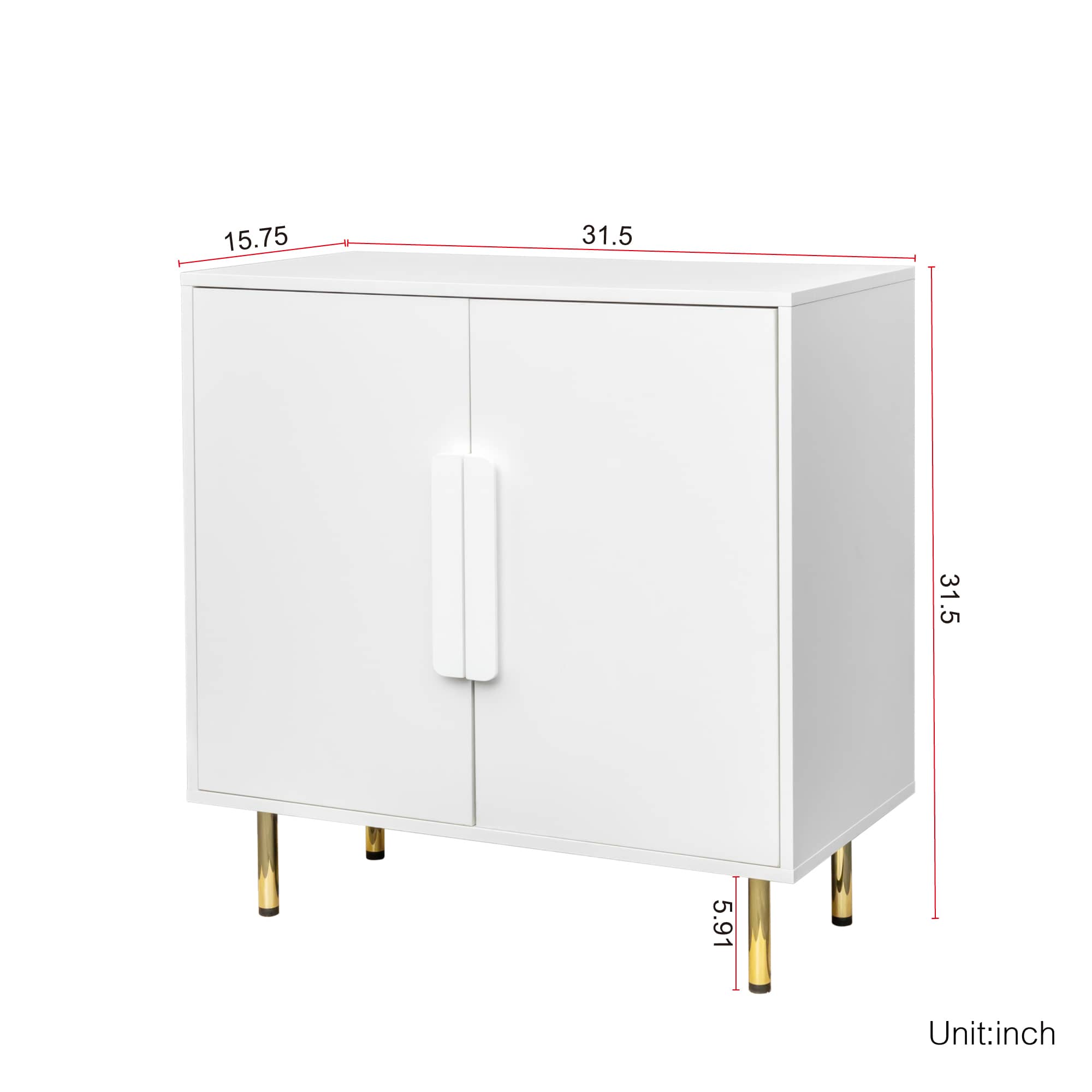 Modern White Sideboard Buffet Cabinet - Image 5
