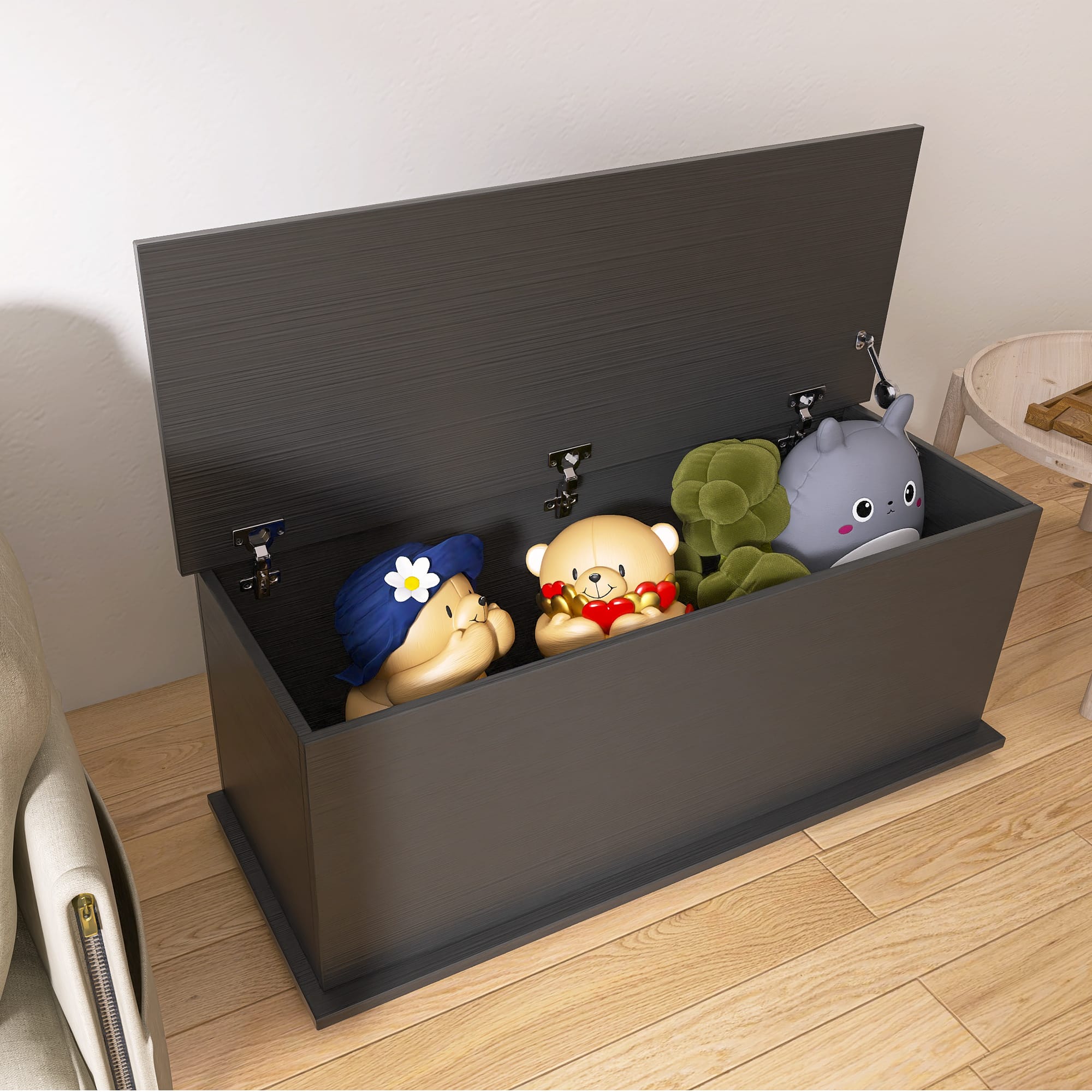 Black Storage Chest Trunk - Image 3