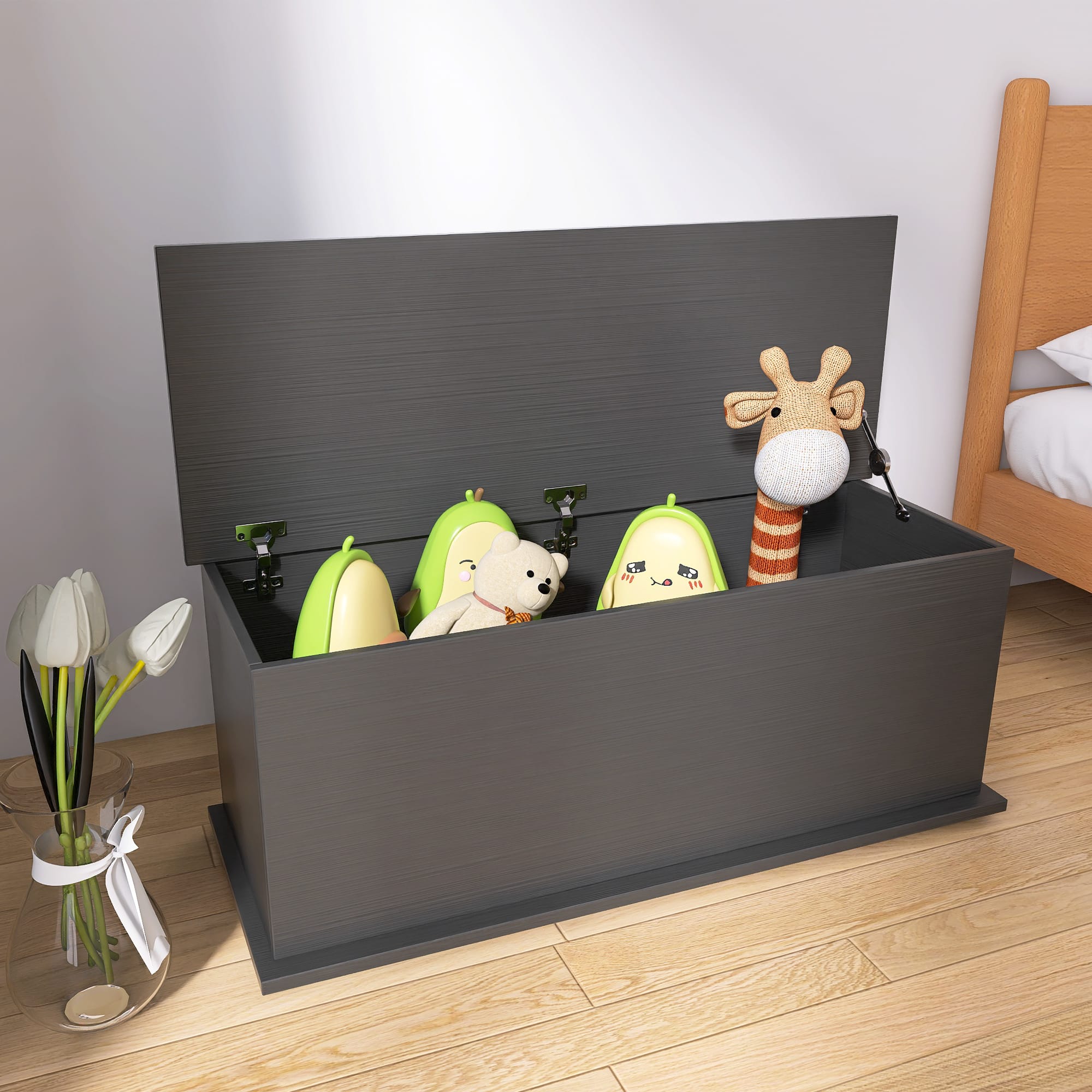 Black Storage Chest Trunk - Image 5