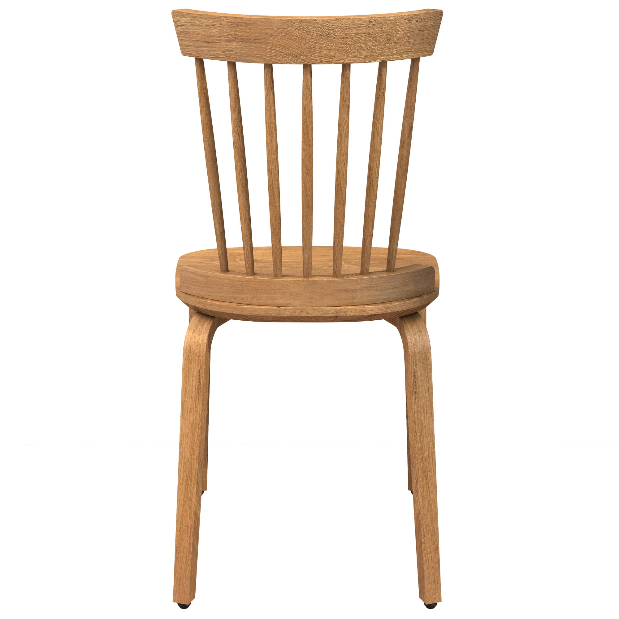 2 PCs Solid Wood Slat Back Windsor Chair - Image 3