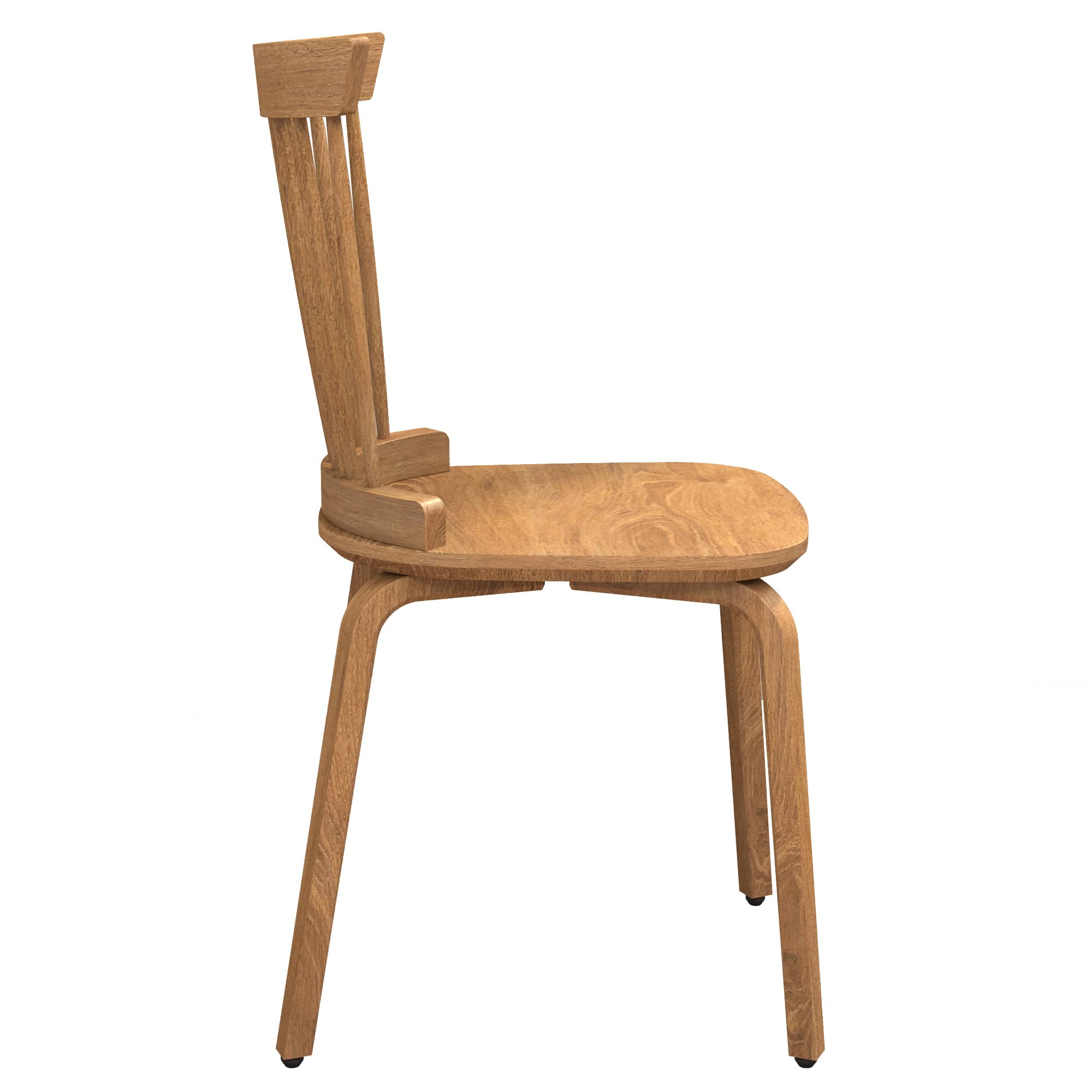 2 PCs Solid Wood Slat Back Windsor Chair - Image 5