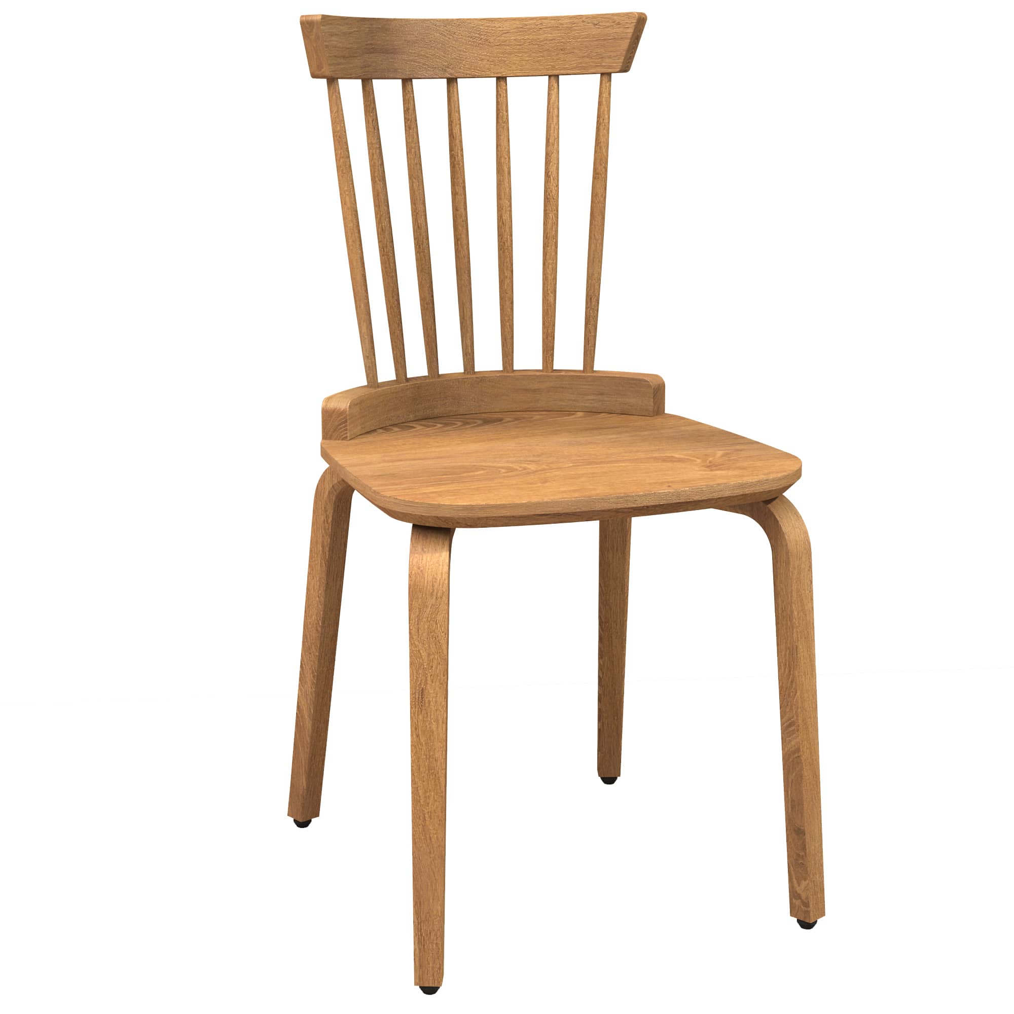 2 PCs Solid Wood Slat Back Windsor Chair - Image 7