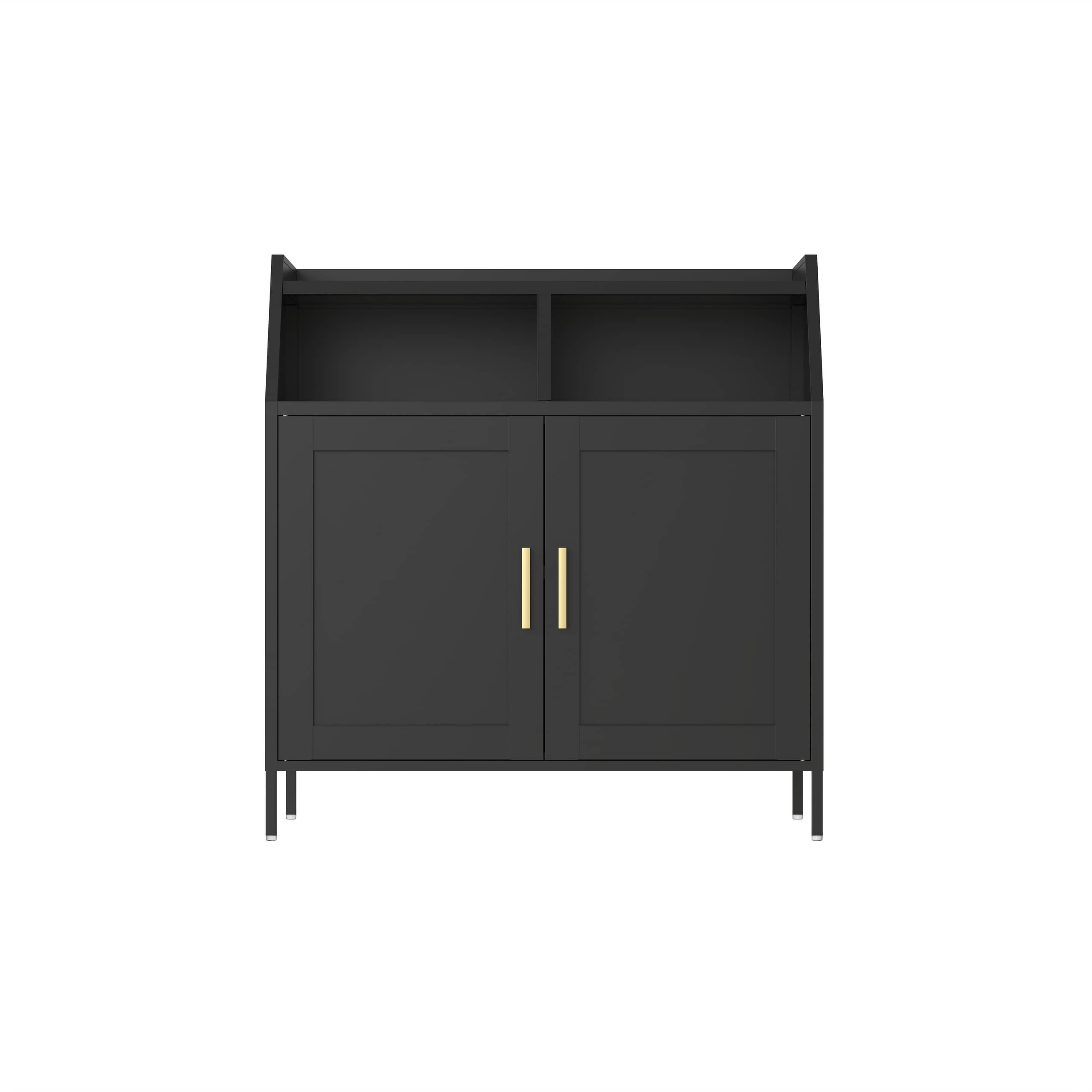 Modern Black Metal Sideboard Buffet Cabinet - Image 8