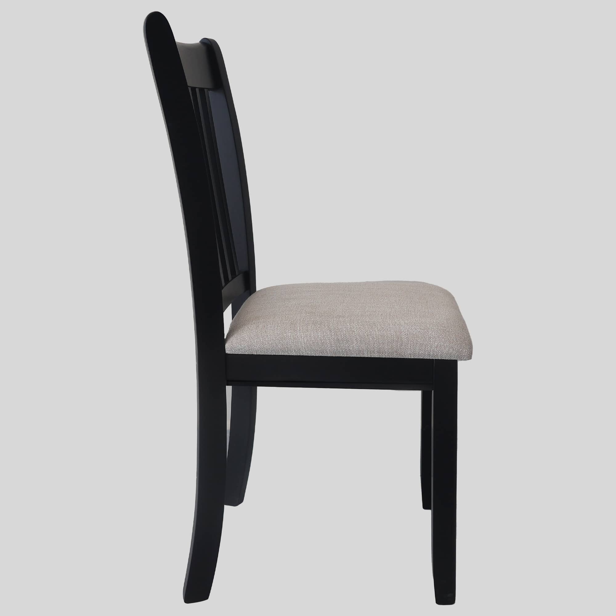 2 PCs Black Finish Wooden Dining Room Chairs - Image 7