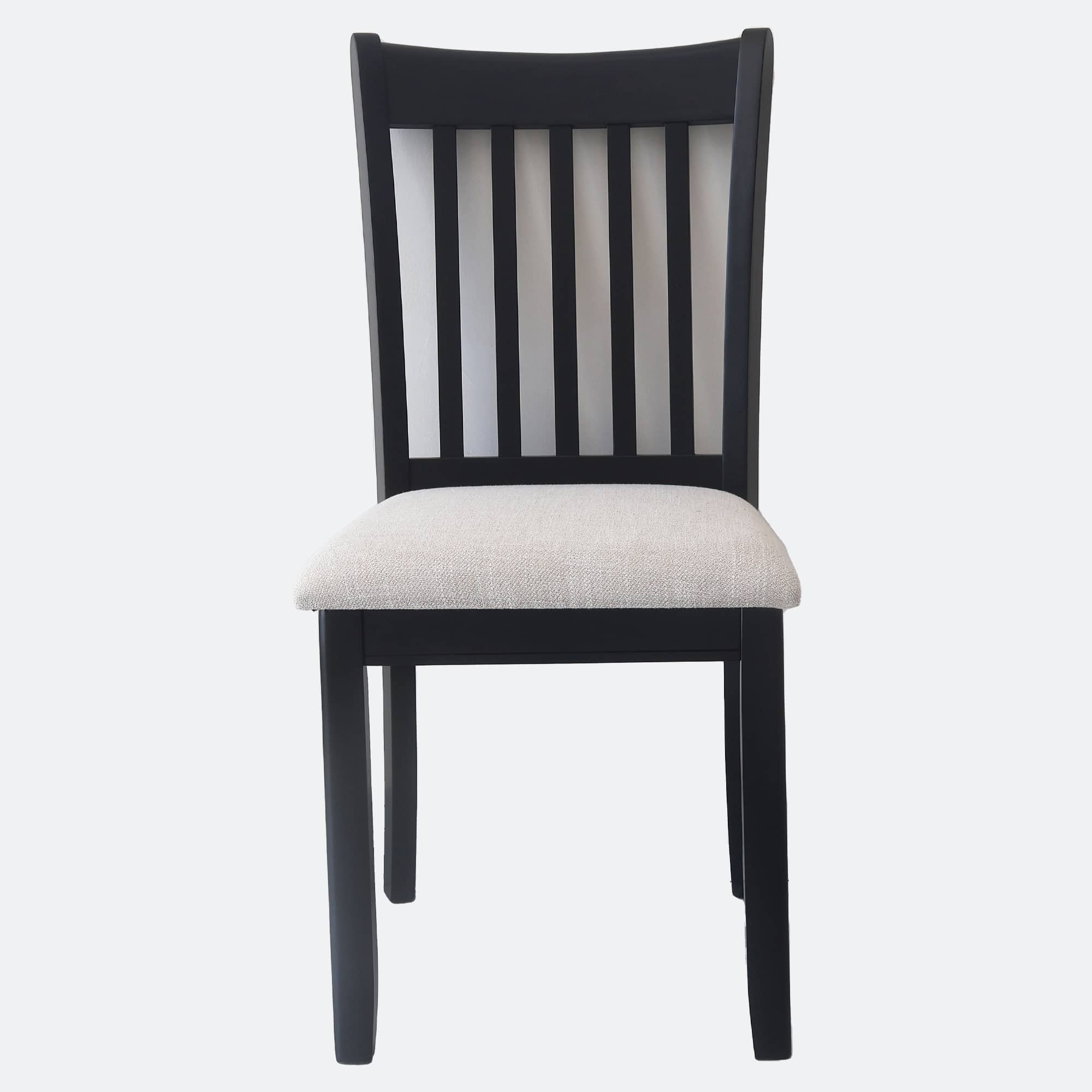 2 PCs Black Finish Wooden Dining Room Chairs - Image 6