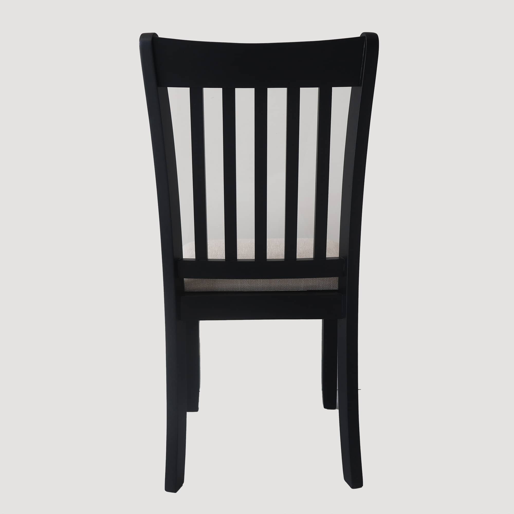 2 PCs Black Finish Wooden Dining Room Chairs - Image 8