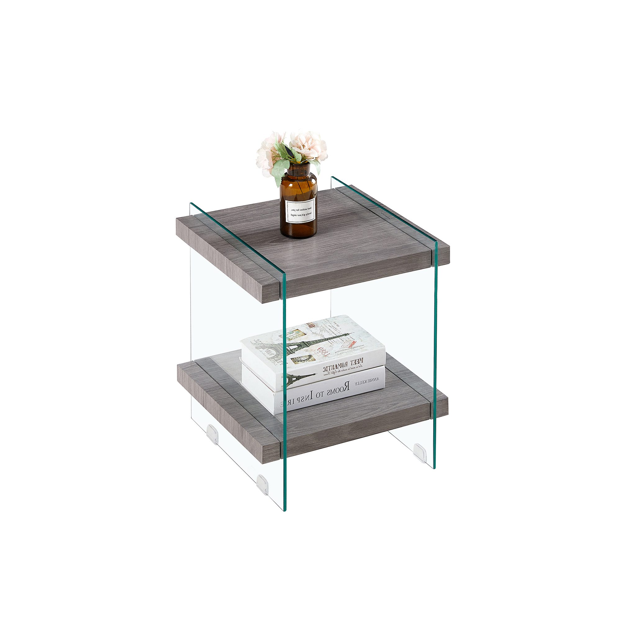 Sleek and Sturdy Tempered Side Table - Image 3