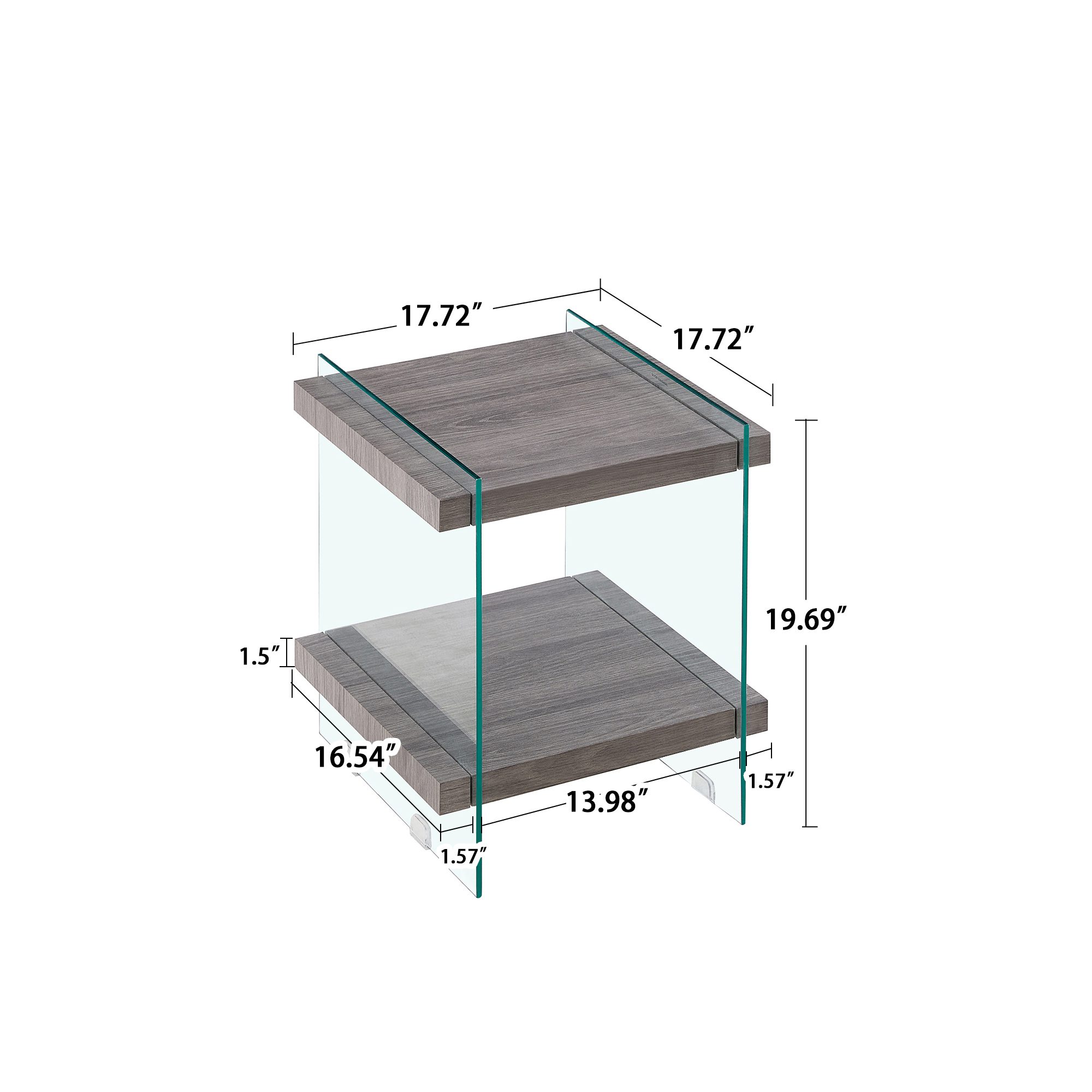 Sleek and Sturdy Tempered Side Table - Image 5