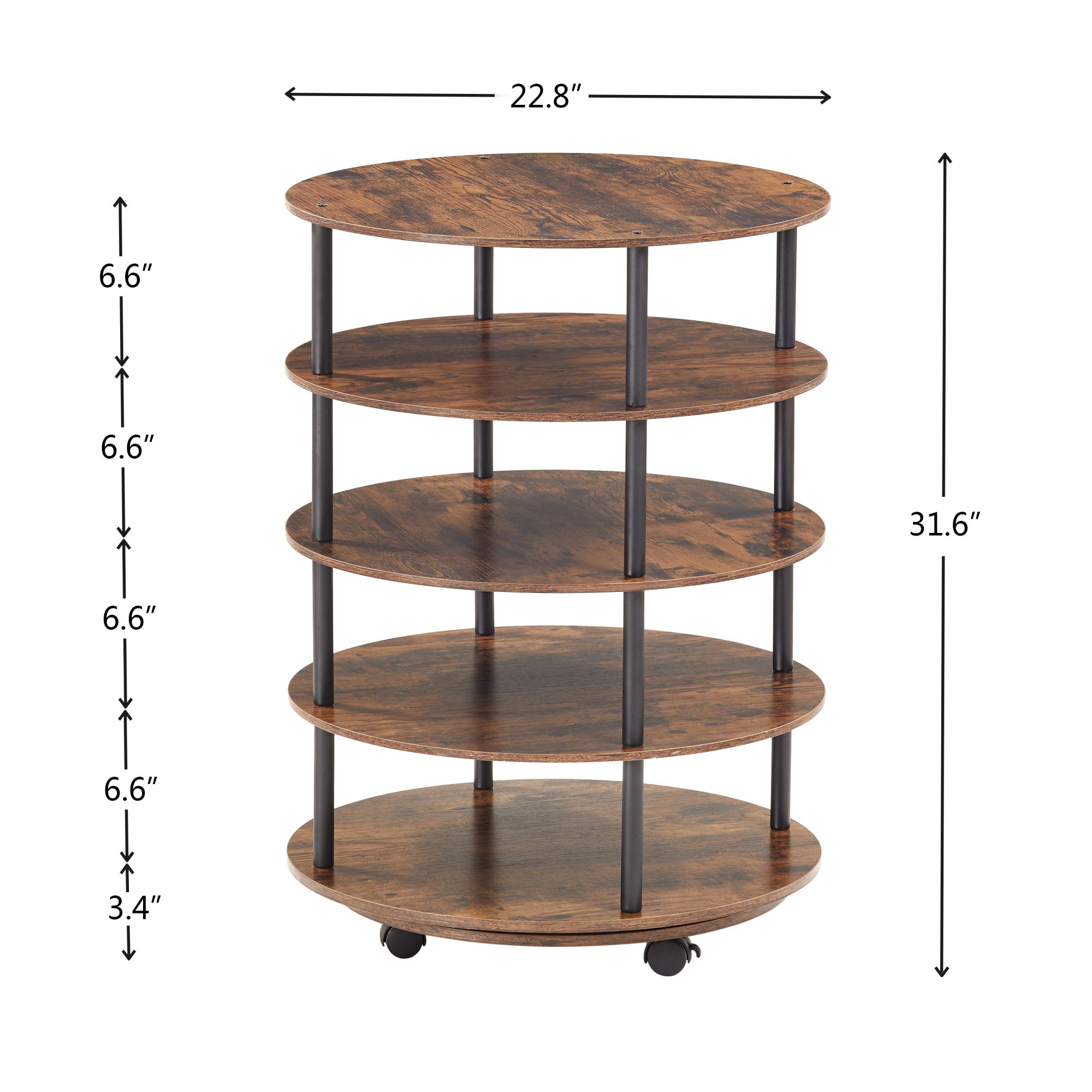 4-Tier Revolving Shoe Rack - Image 3
