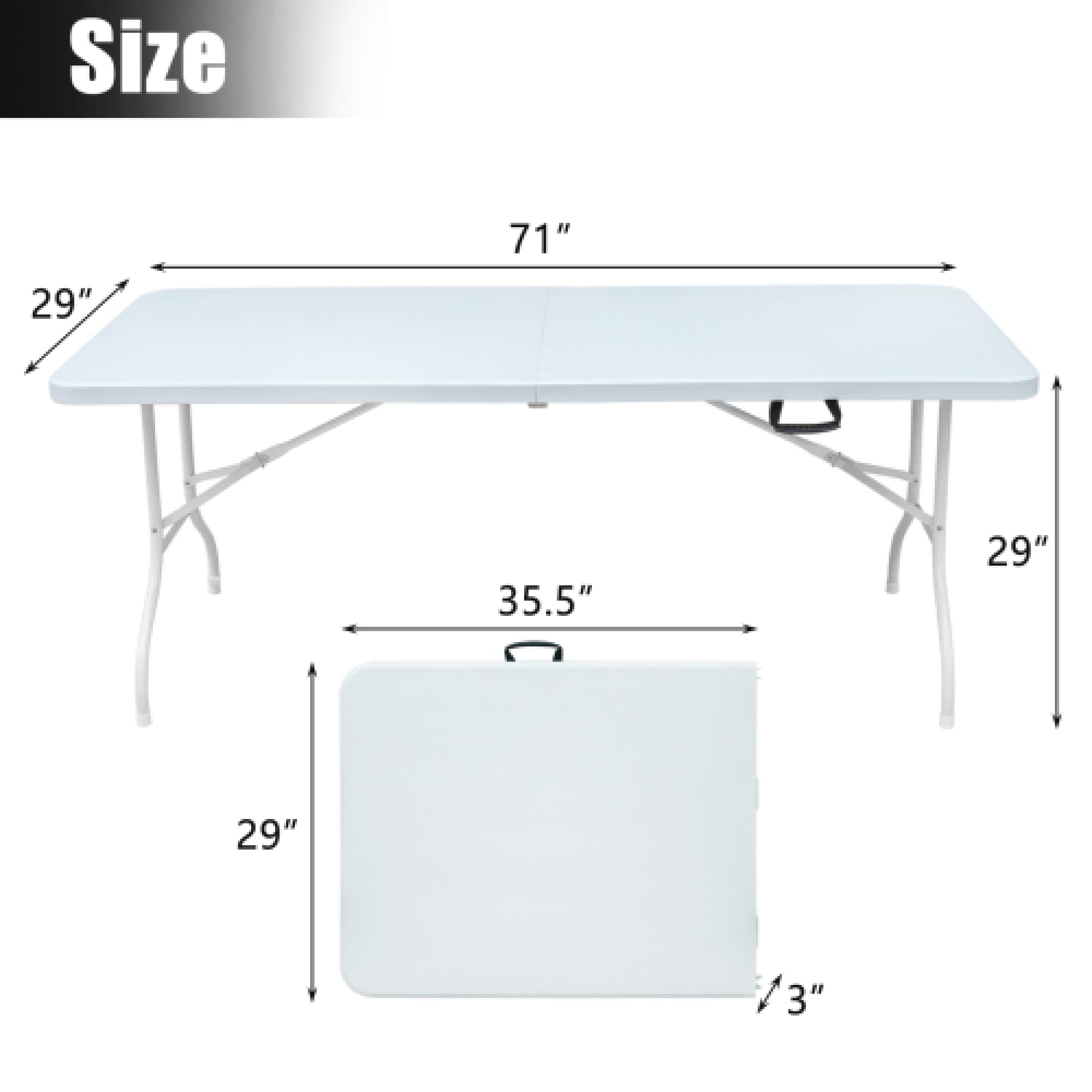 Portable Plastic Folding Table - Image 3