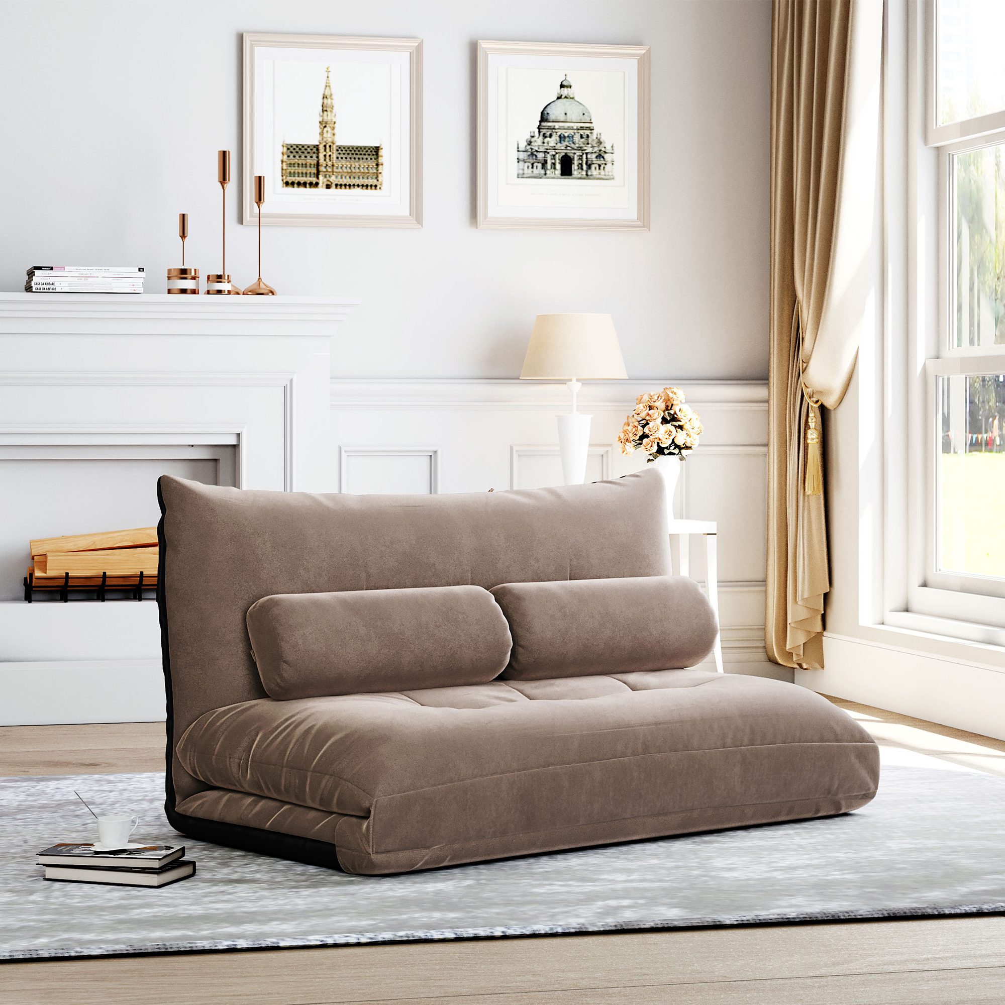 Lazy Sofa Adjustable Folding Futon - Image 2