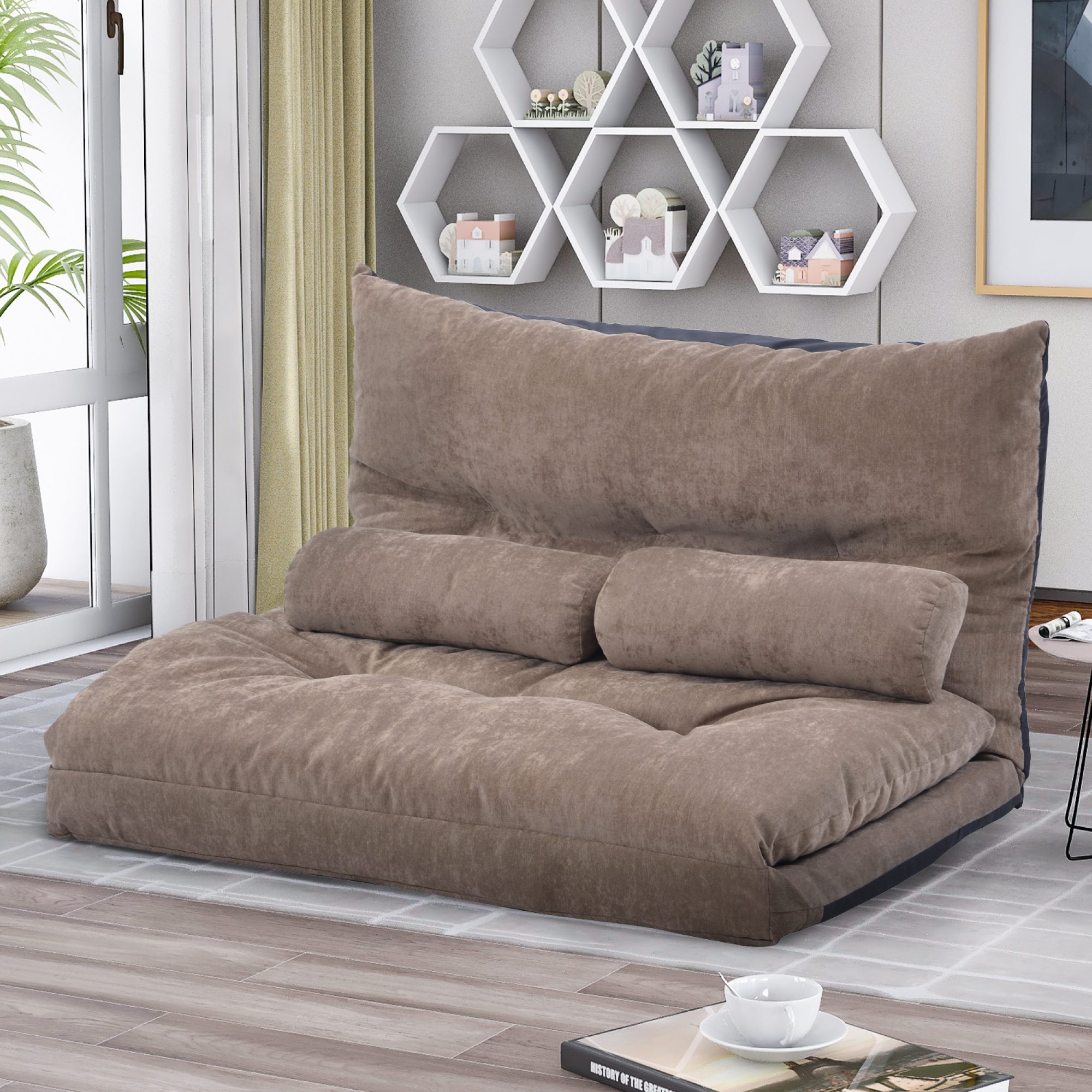 Lazy Sofa Adjustable Folding Futon - Image 3