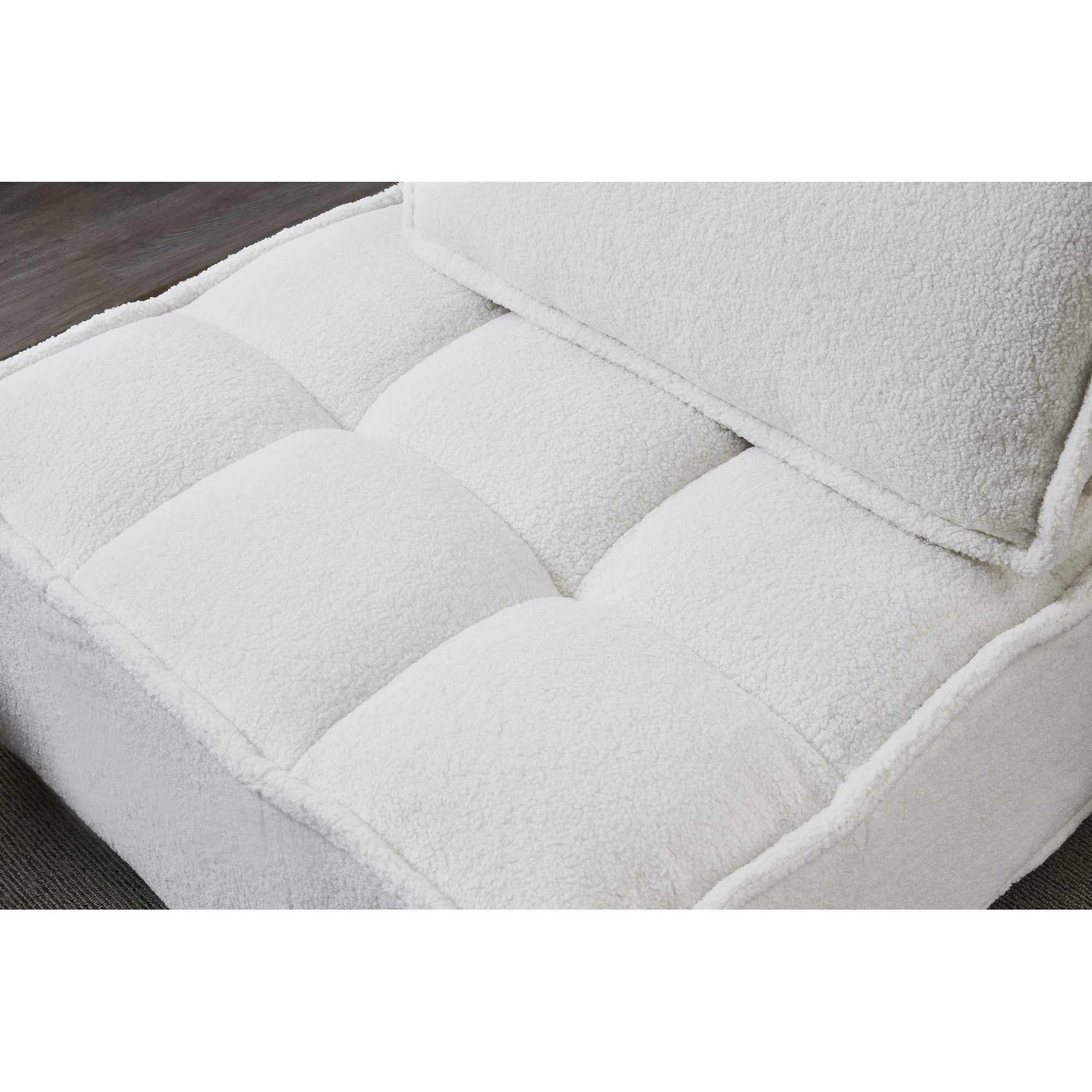 Lazy sofa ottoman with gold wooden legs - Image 5