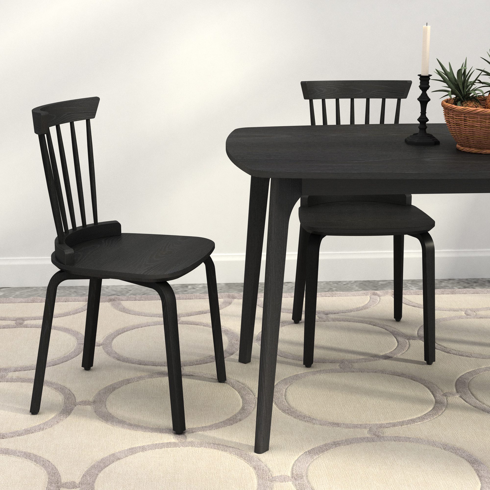 Solid Wood Slat Back Windsor Chair - Image 8