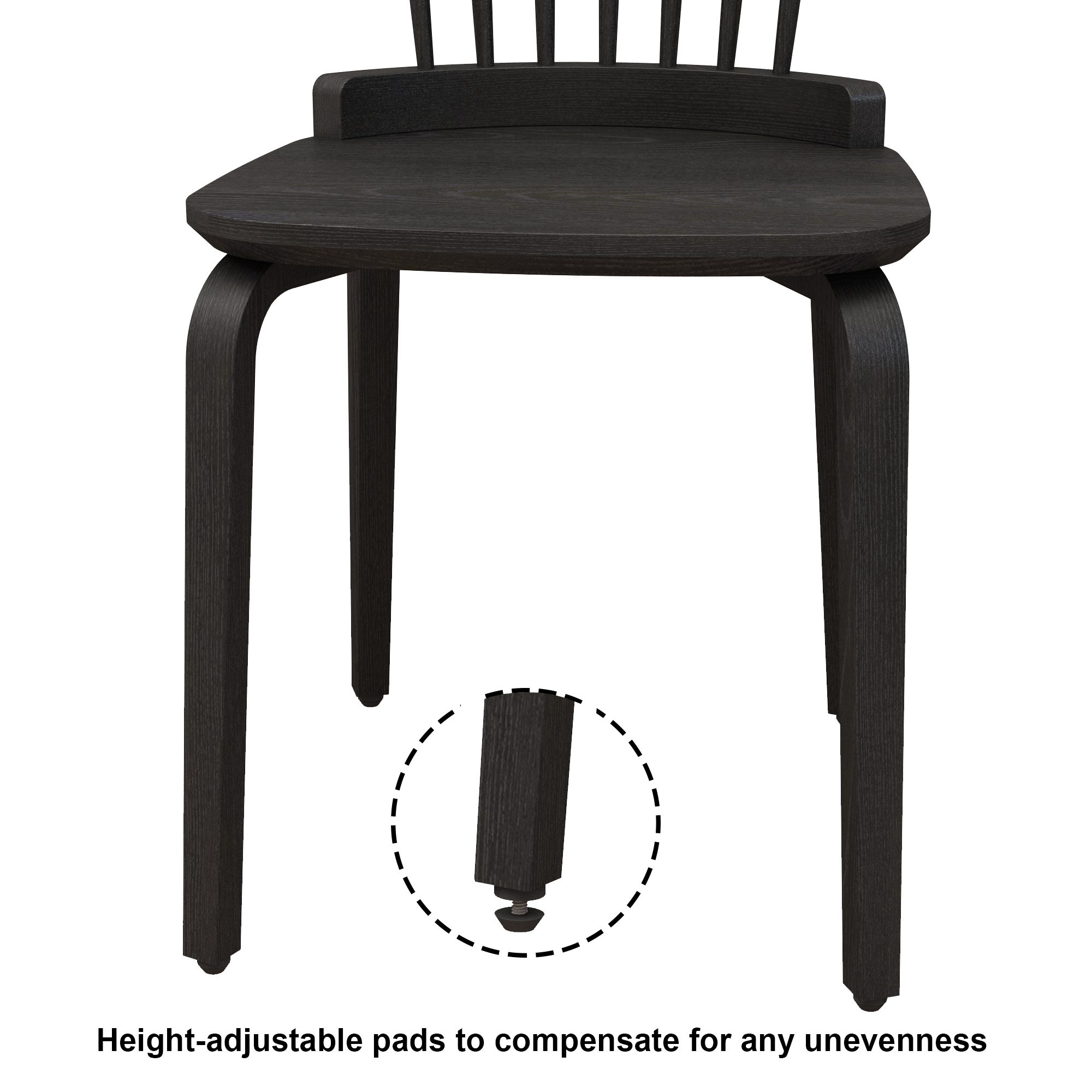 Solid Wood Slat Back Windsor Chair - Image 7