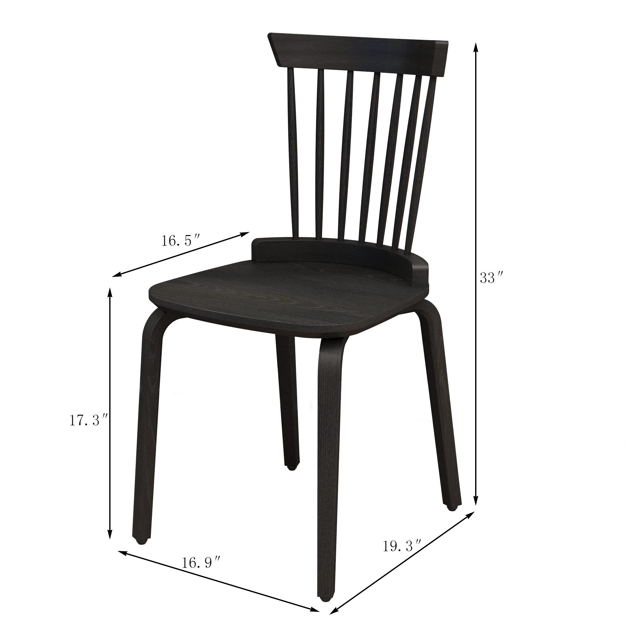 Solid Wood Slat Back Windsor Chair - Image 5