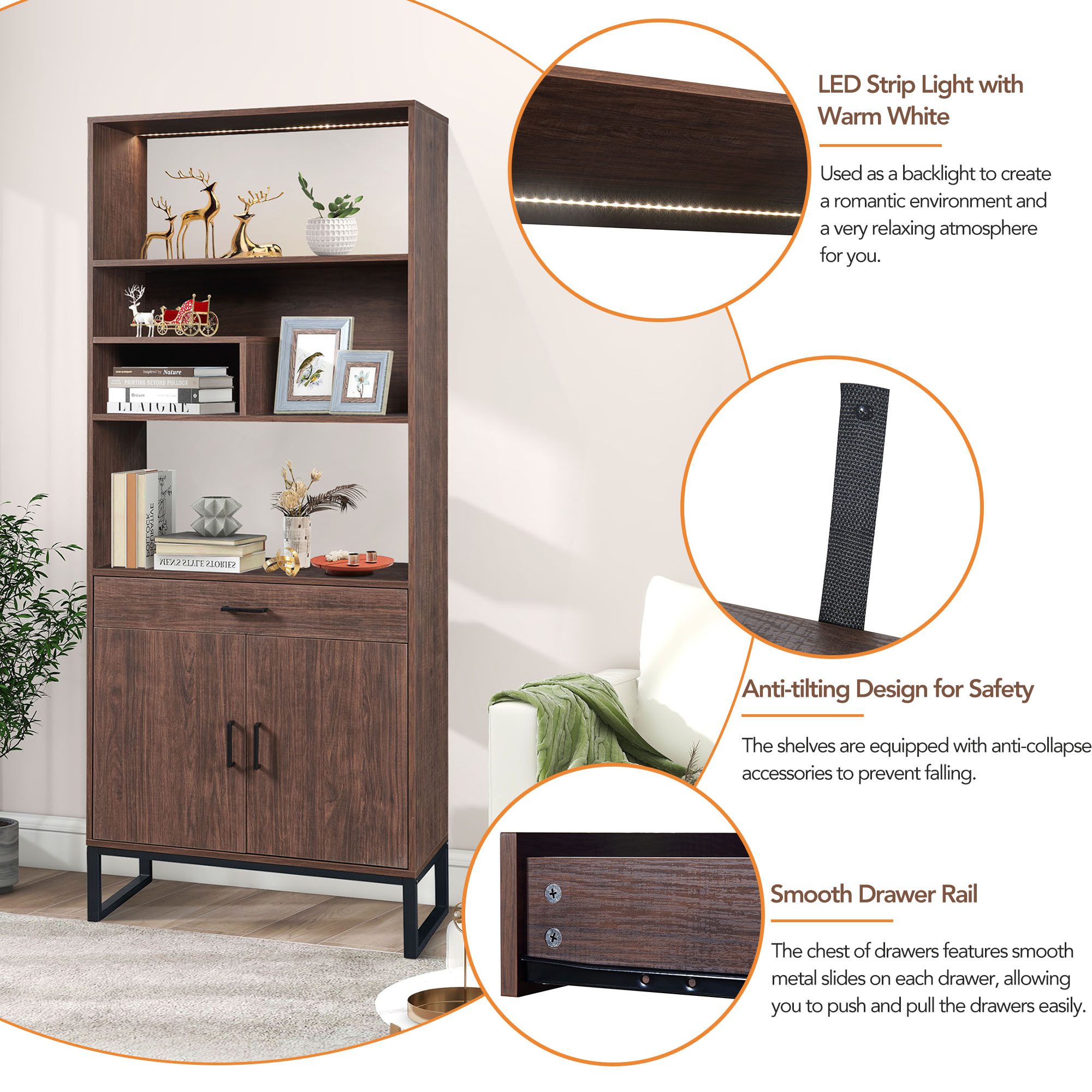 Modern Open Free Standing Display Rack - Image 8