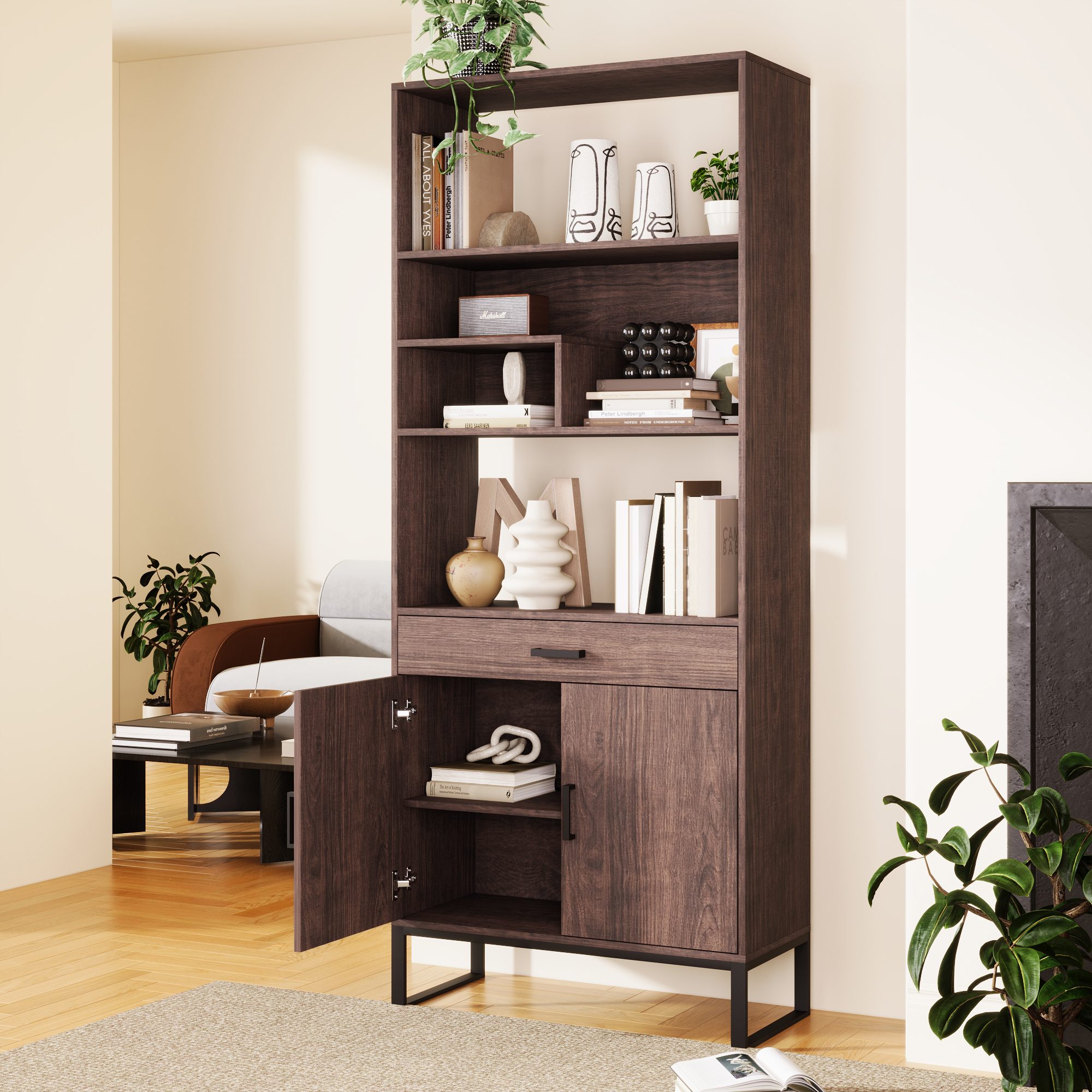 Modern Open Free Standing Display Rack