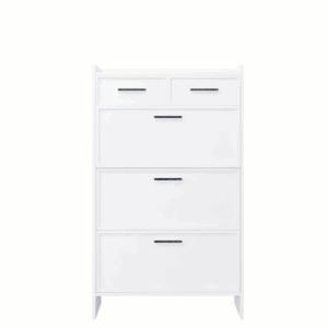 PVC Surface Shaker Shape 3 Doors Shoe Rack