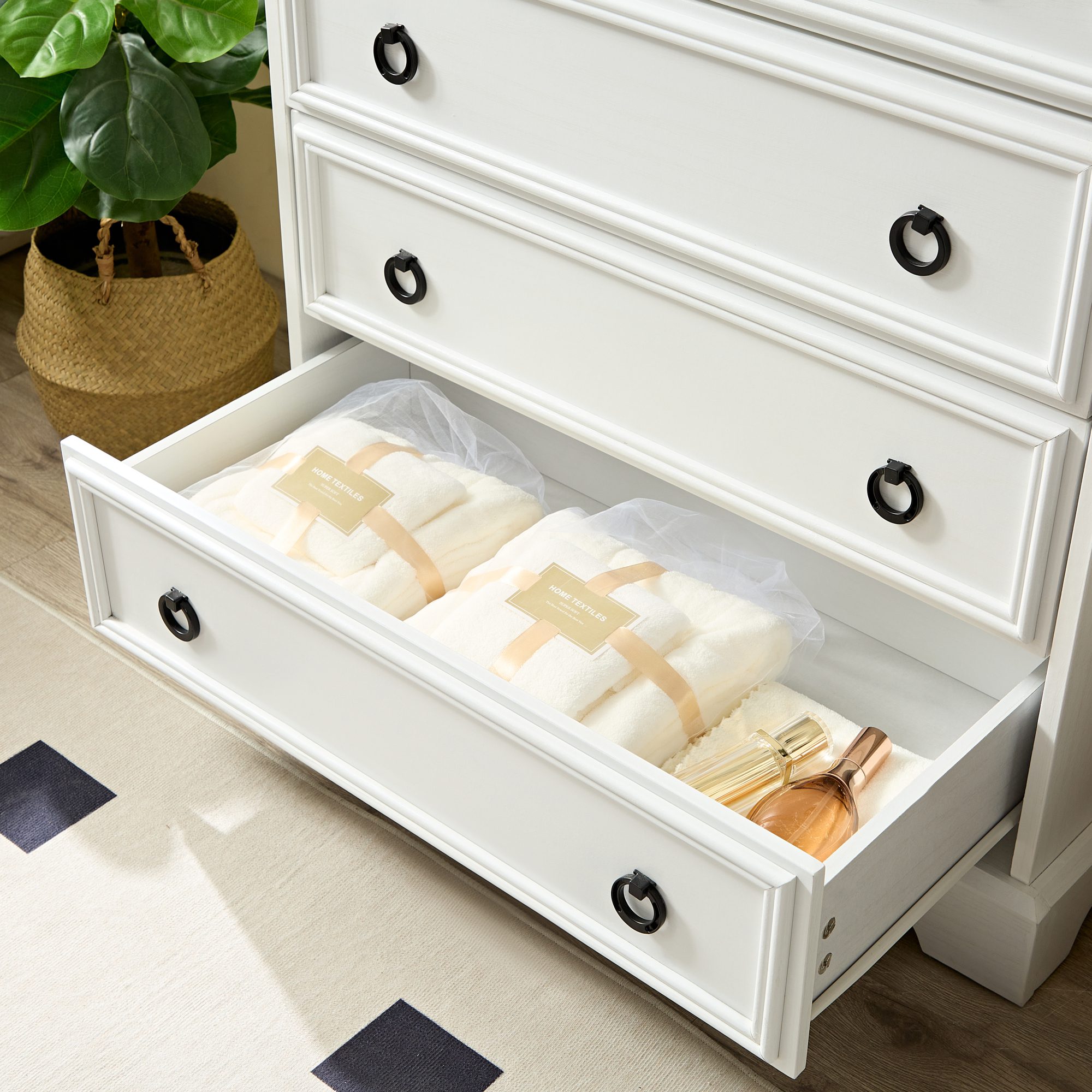 6 Drawer Dresser for Bedroom Tall Chest of Drawers - Image 5