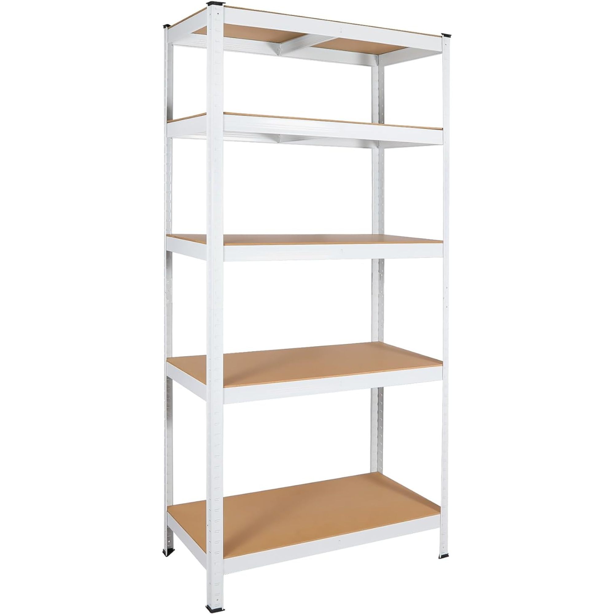 5 Tier White Metal Shelving Utility Rack