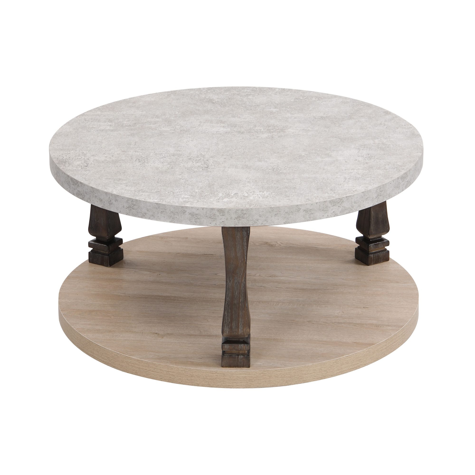 Mid-Century 2-Tier Round Coffee Table - Image 5