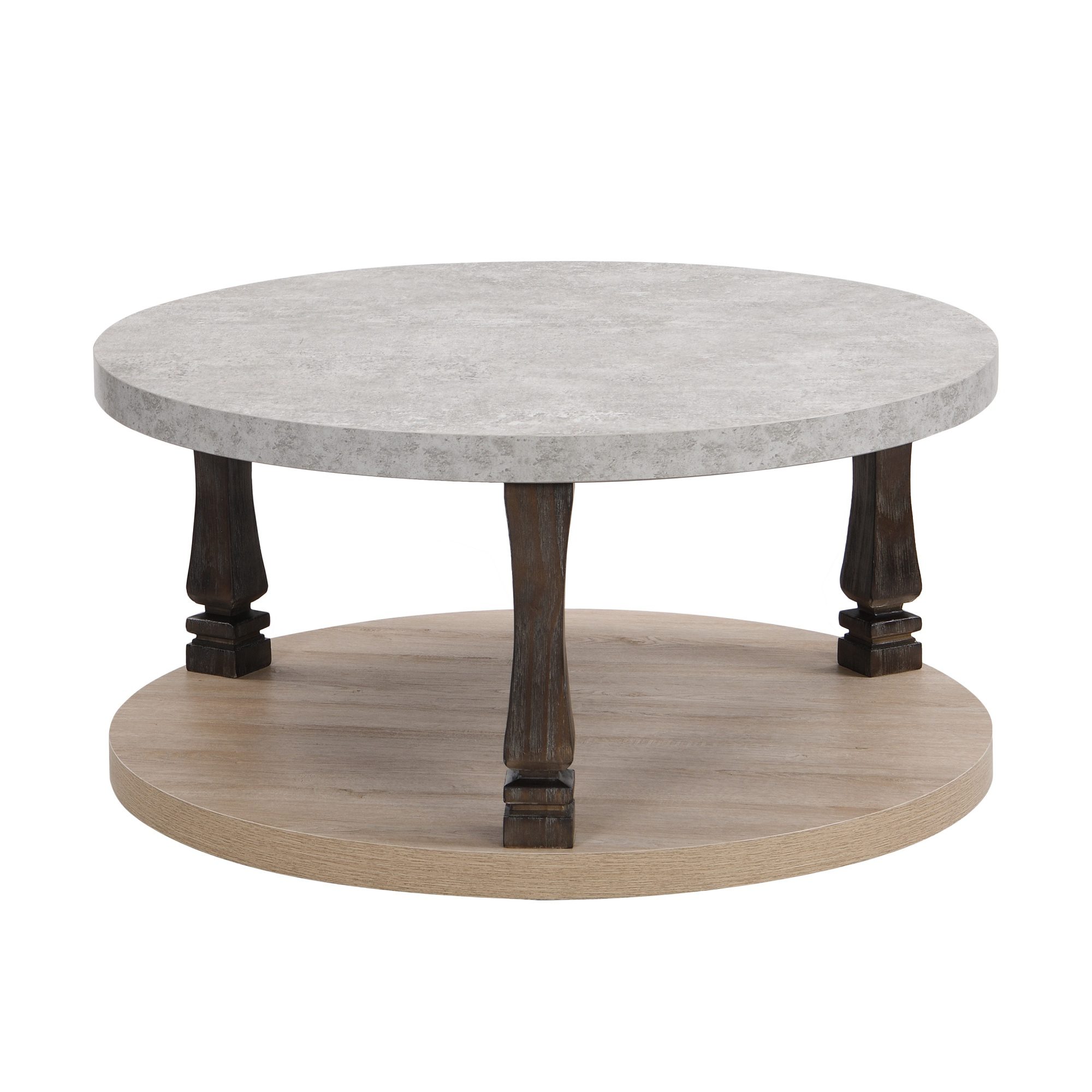 Mid-Century 2-Tier Round Coffee Table - Image 6