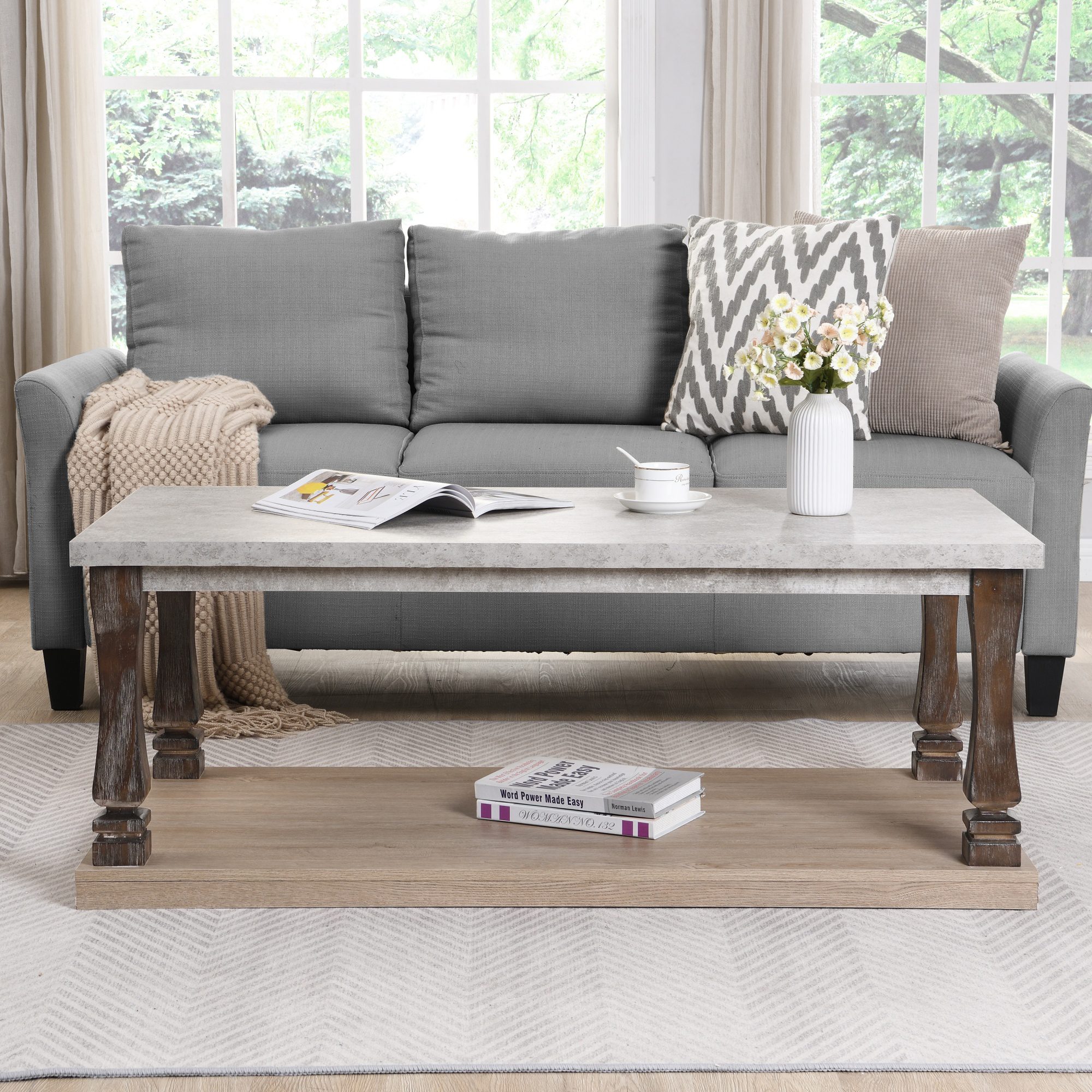 Mid-Century Wood Coffee Table - Image 2