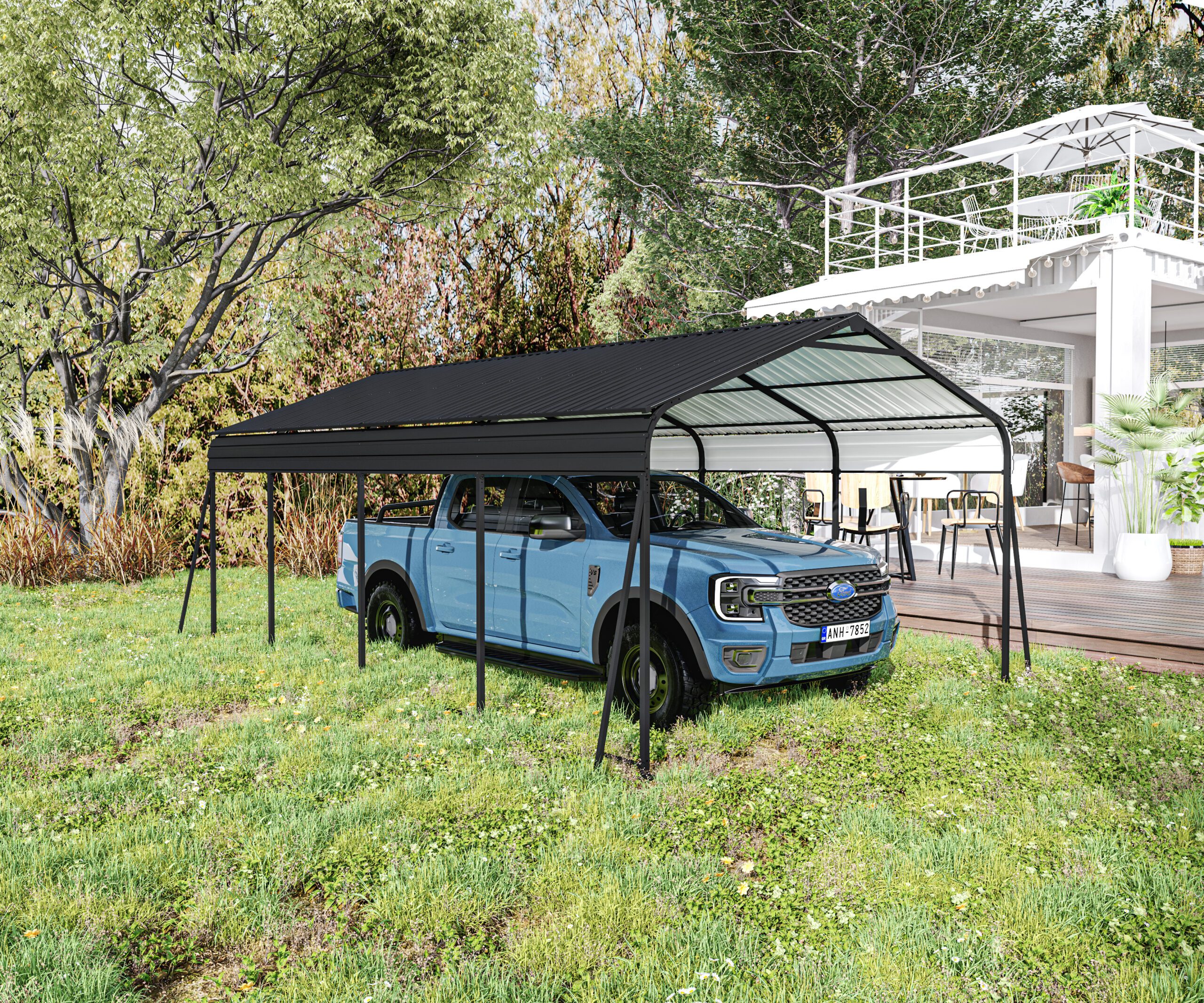 Metal Carport 12×20 Car Port, Outdoor