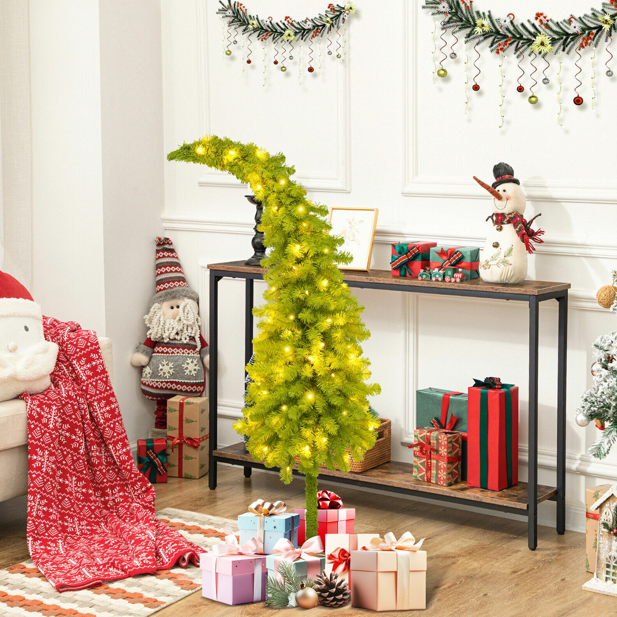 5FT Hinged Fir Artificial Fir Bent