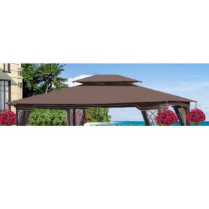13x10 Ft Patio Double Roof Gazebo
