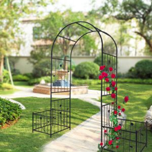 Metal Garden Arch with two plant