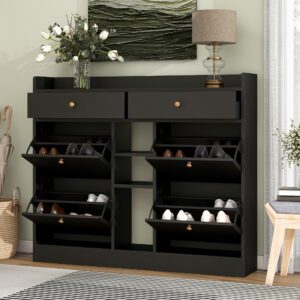 Modern Tipping Bucket Shoe Cabinet with