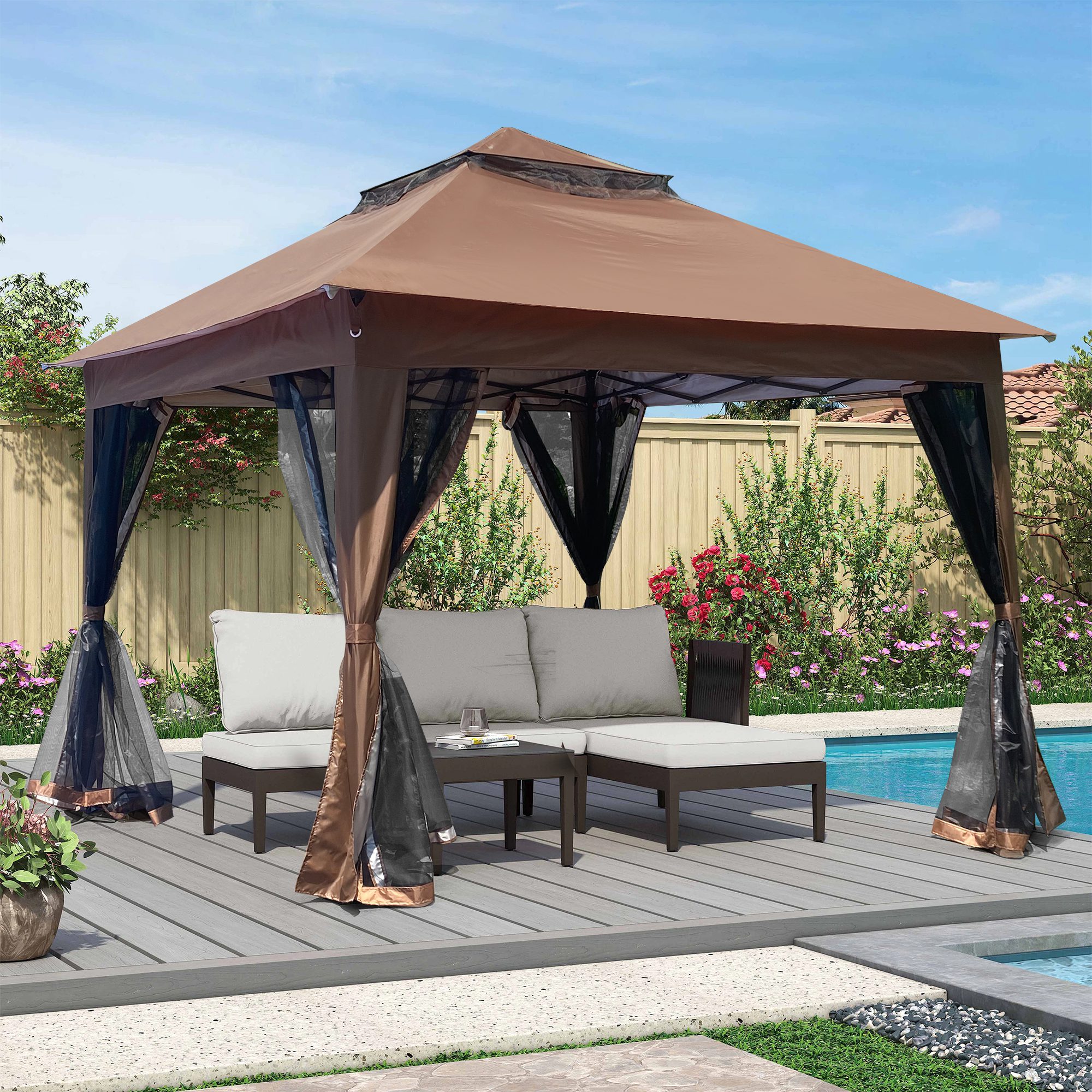 Outdoor 11x 11Ft Pop Up Gazebo
