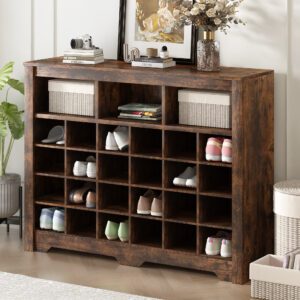 Sleek Design 24 Shoe Cubby Console,
