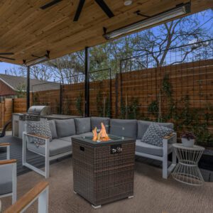 22" Propane Gas Fire Pit Table,