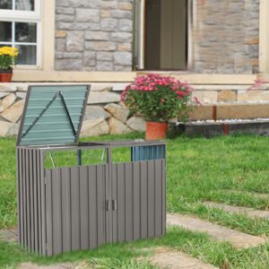 Garbage Bin Shed Stores 2 Trash