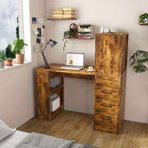 Computer Desk with 4-in-1 Socket &