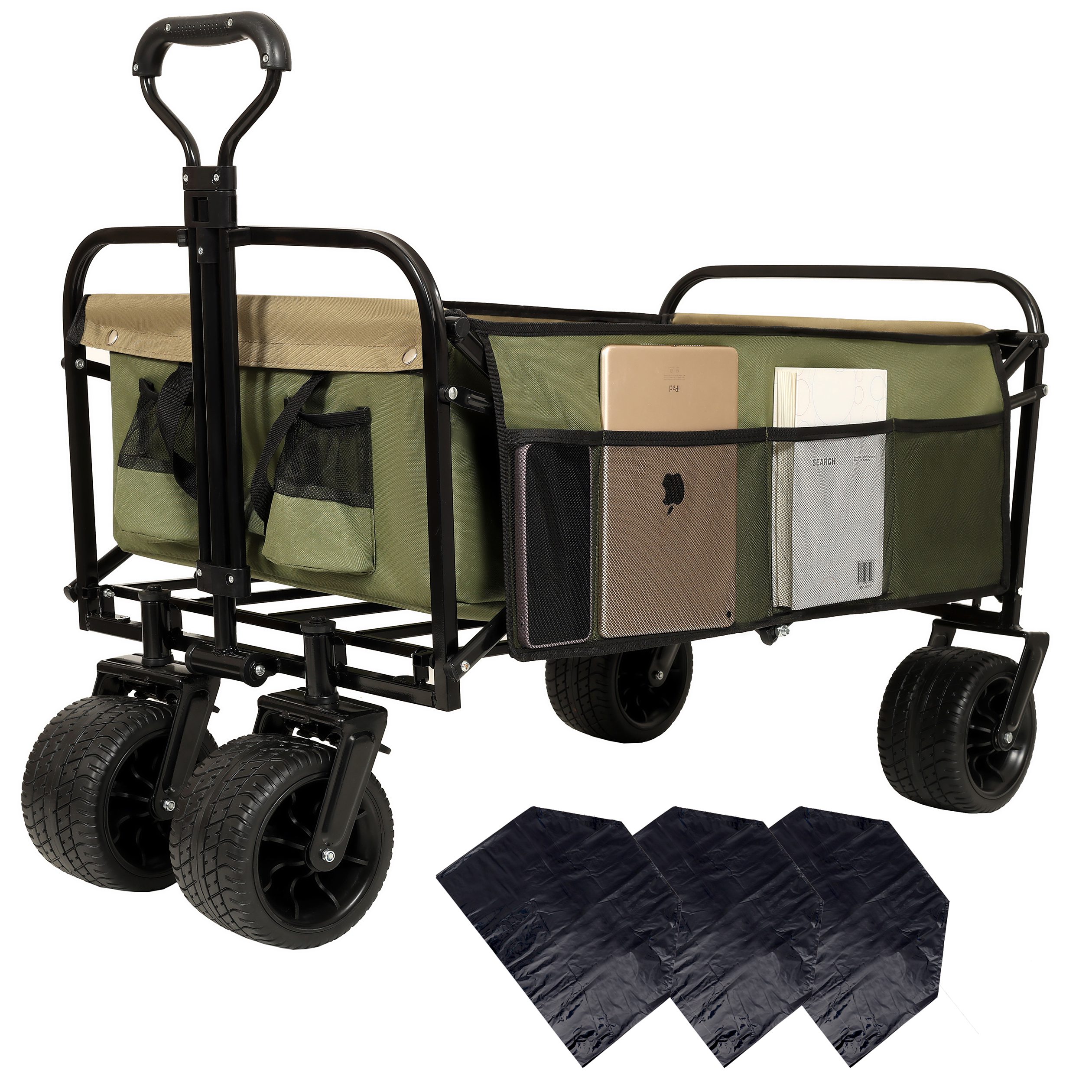 440lbs Collapsible Foldable Wagon Cart with
