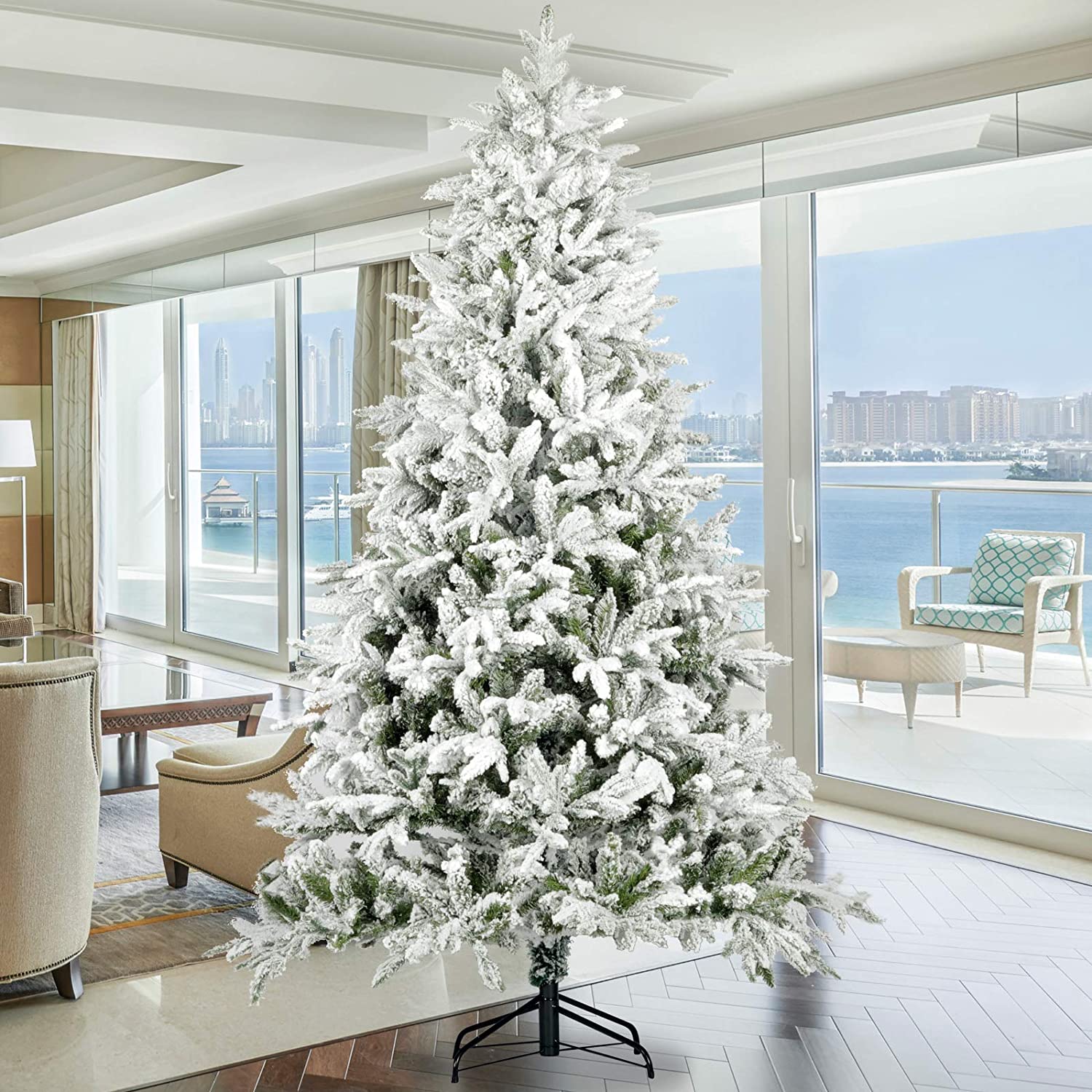 Snow Flocked Christmas Tree 7ft Artificial